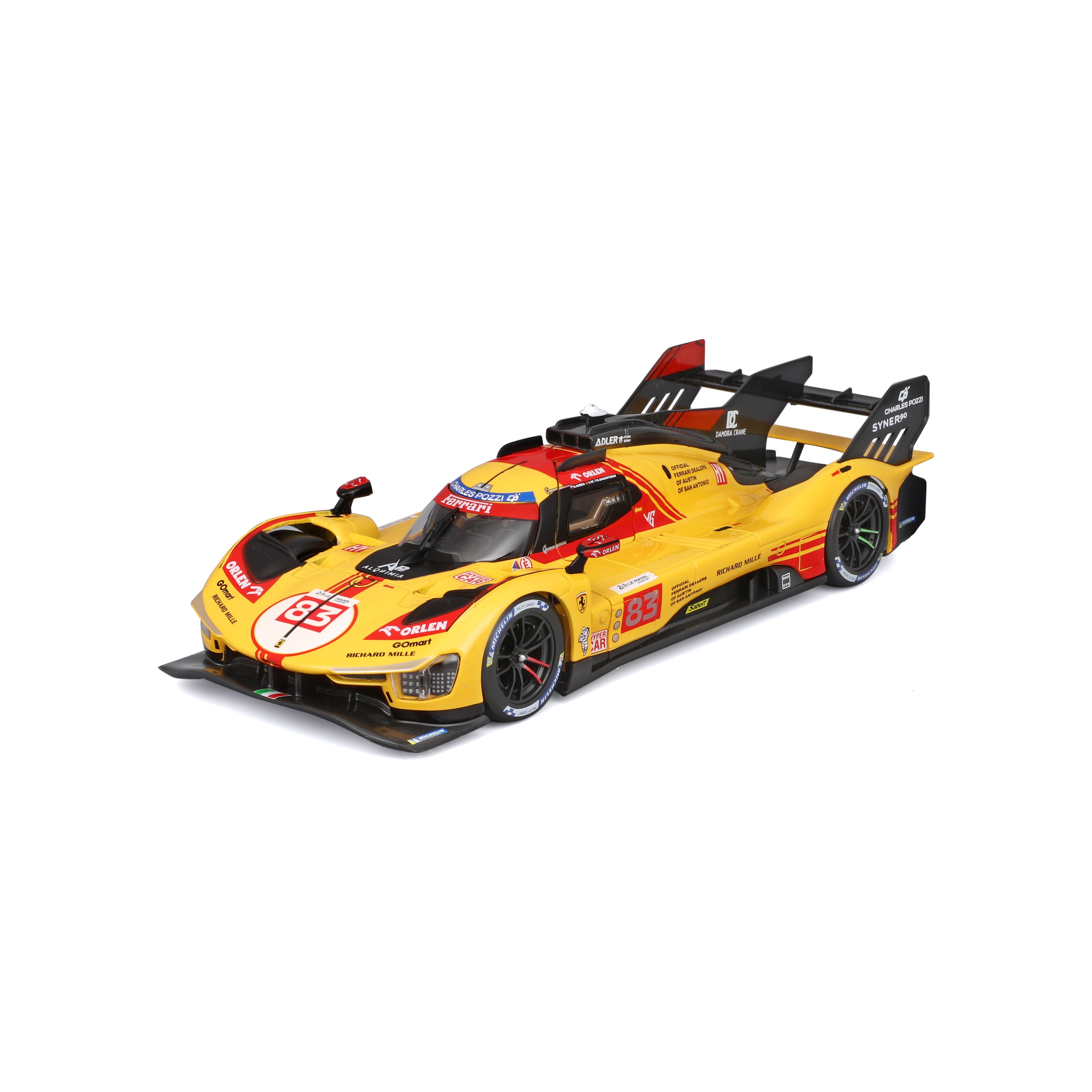 Ferrari 499P 24H Le Mans Hypercar 2024 #83 Yellow 1:24 Scale