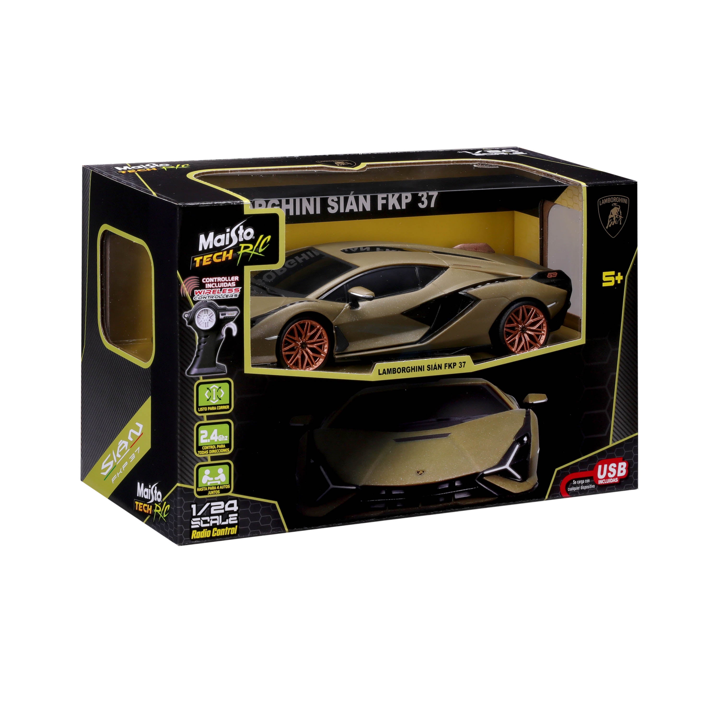 Bburago - Lamborghini Sian FKP 37 Échelle 1:24, Réplique en fonte avec portes ouvrantes, Assortiment aléatoire, Licence officielle Lamborghini Bburago - Lamborghini Sian FKP 37 Échelle 1:24, Réplique en fonte avec portes ouvrantes, Assortiment aléatoire, Licence officielle Lamborghini