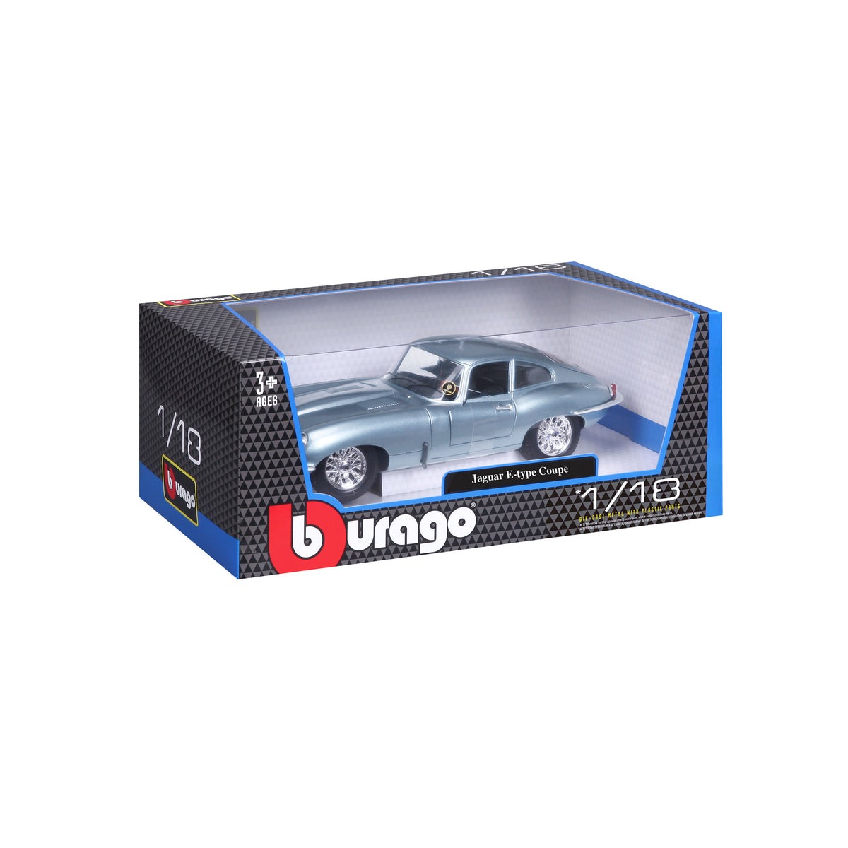Jaguar E-type Coupe 1:18 metallic light blue