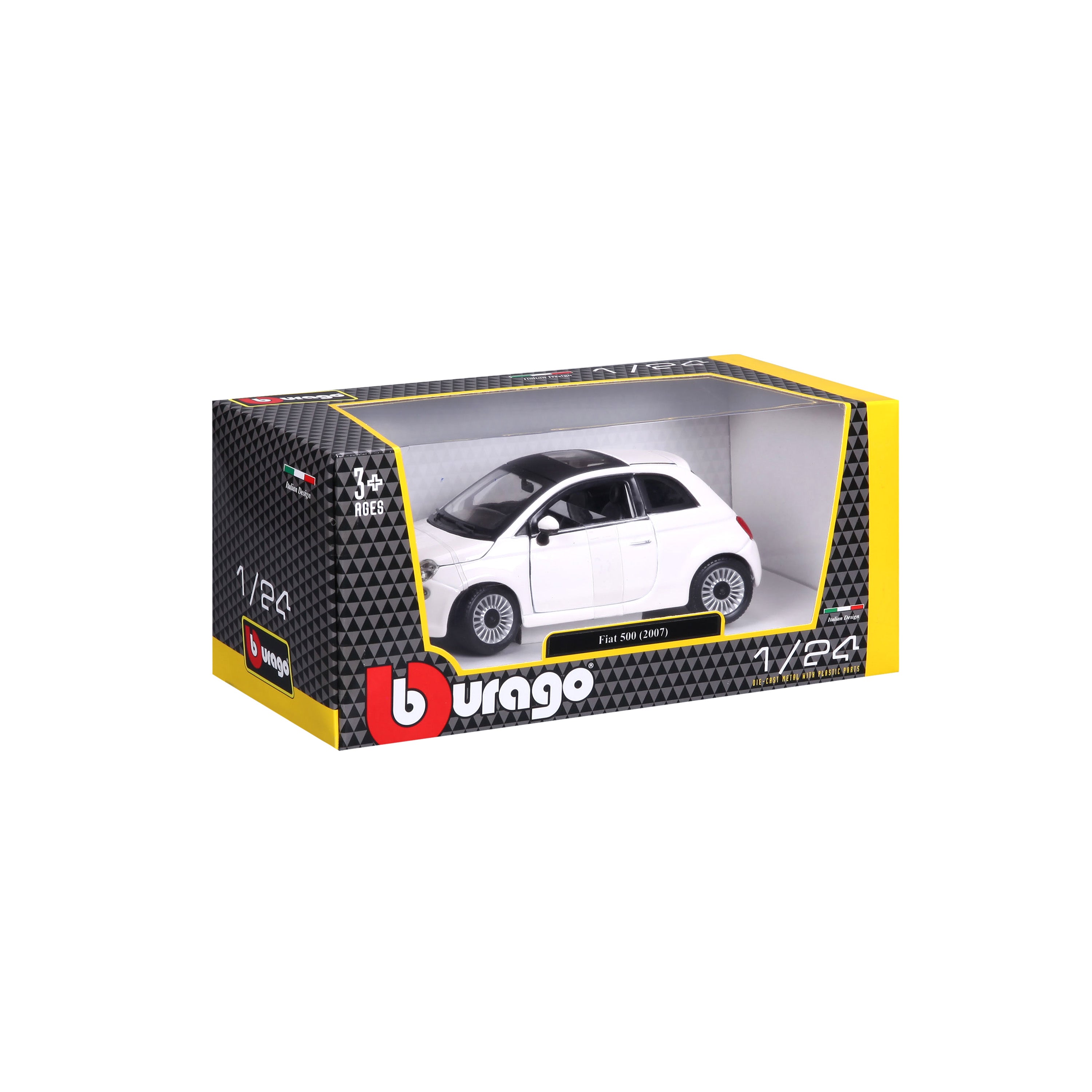 Fiat 500 (2007) 1:24 White | Burago – Burago