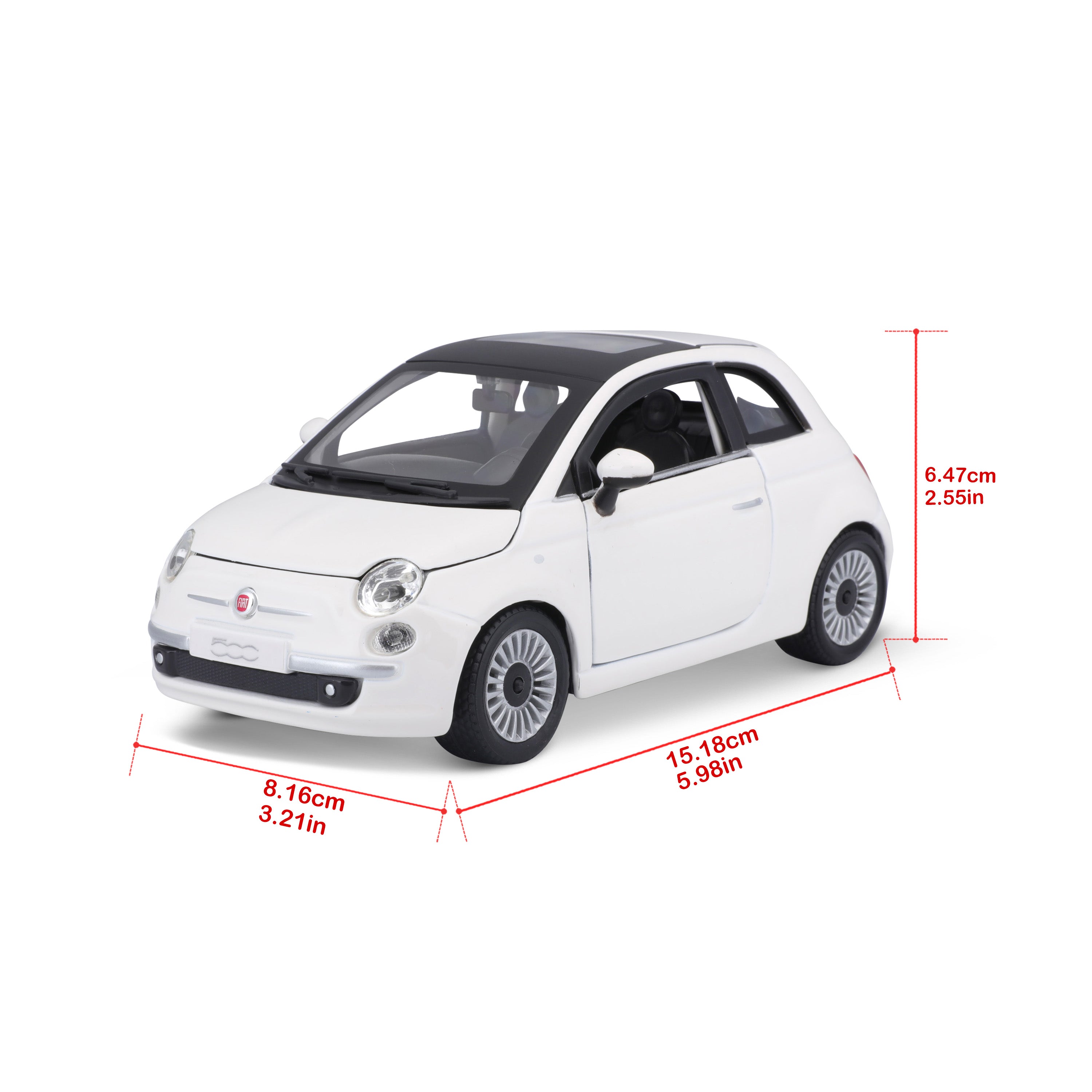 Fiat 500 (2007) 1:24 Blanco | Burago – Burago