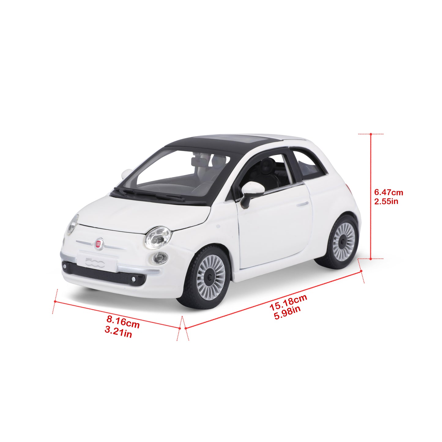 Fiat 500 (2007) 1:24 white