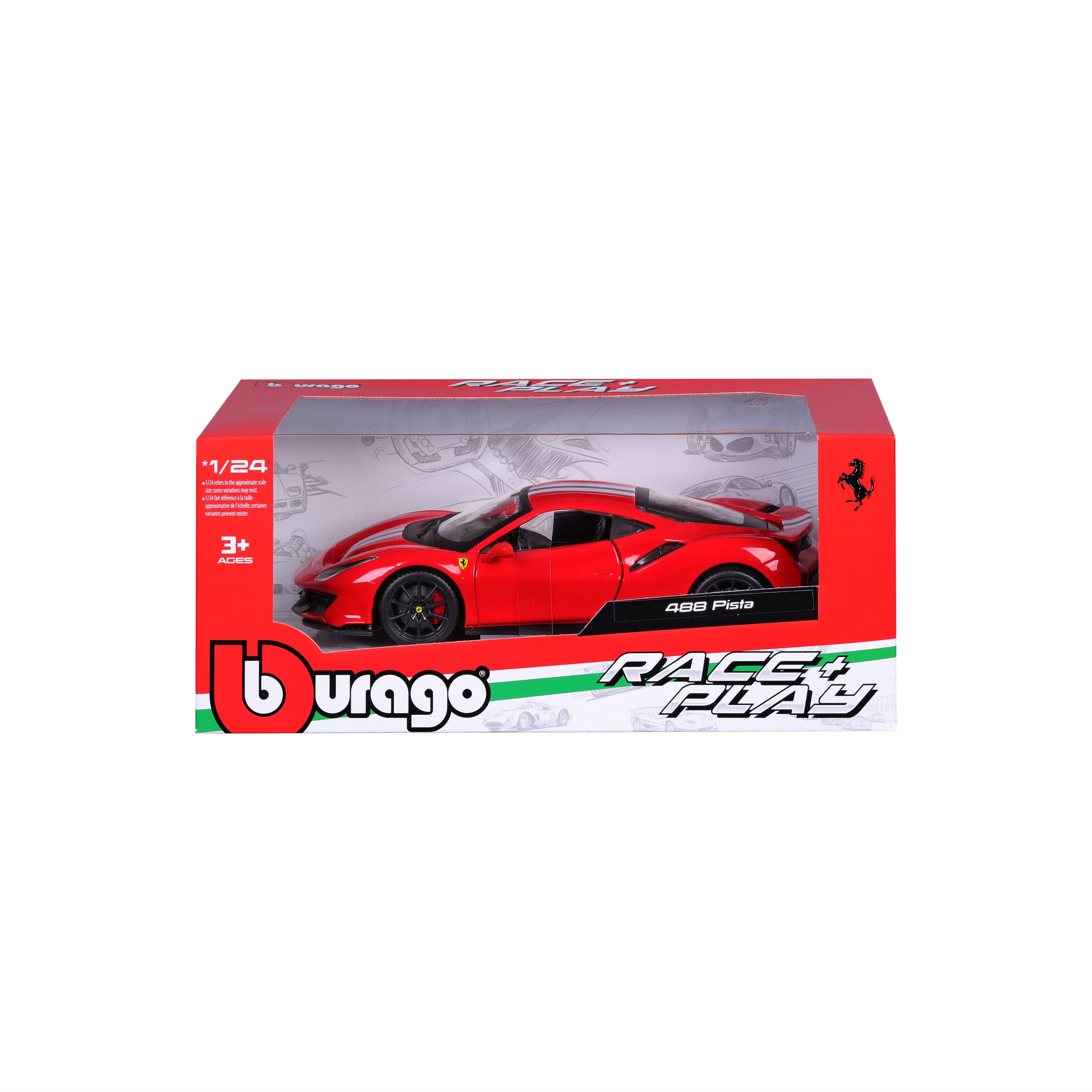 Ferrari 488 Pista R&P 1:24 Red | Burago – Burago