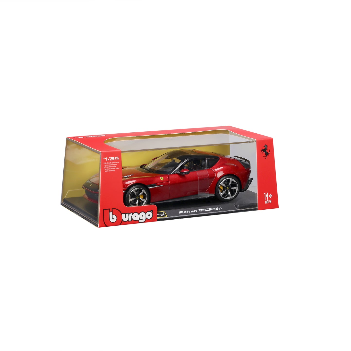 Ferrari 12 Cilindri 1:24 Imola Red with display case - WEB EXCLUSIVE