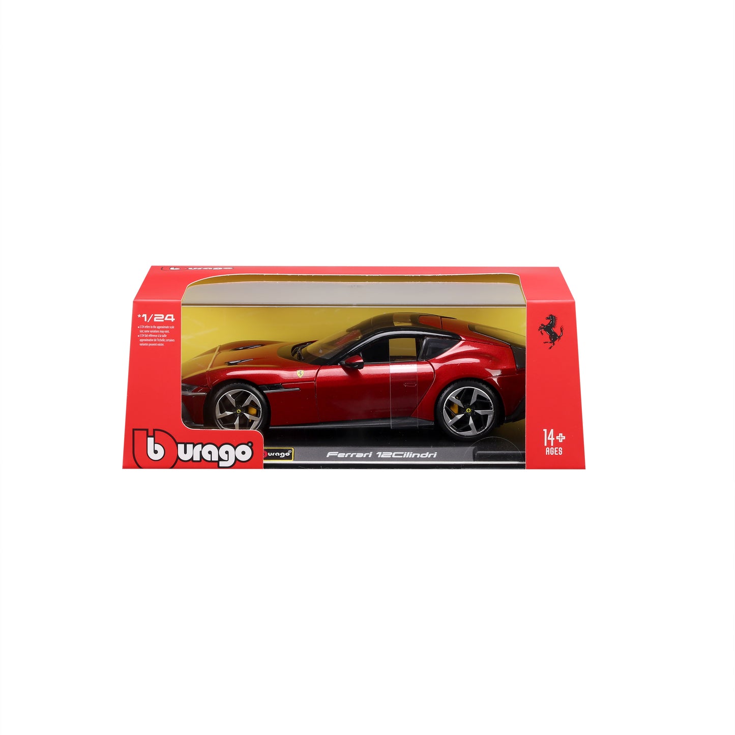 Ferrari 12 Cilindri 1:24 Imola Red with display case - WEB EXCLUSIVE