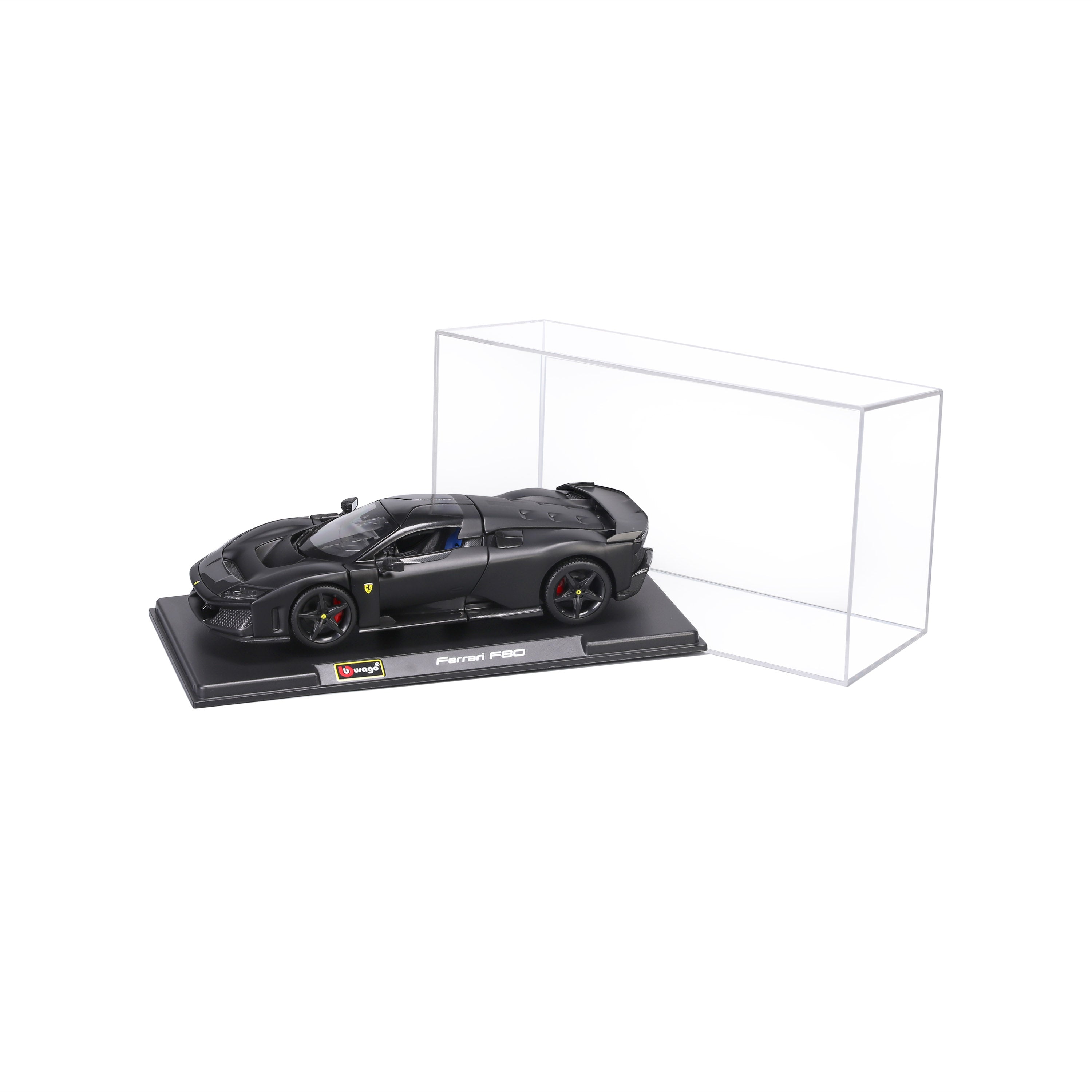 Ferrari F80 1:24 Matte Black with display case - WEB EXCLUSIVE