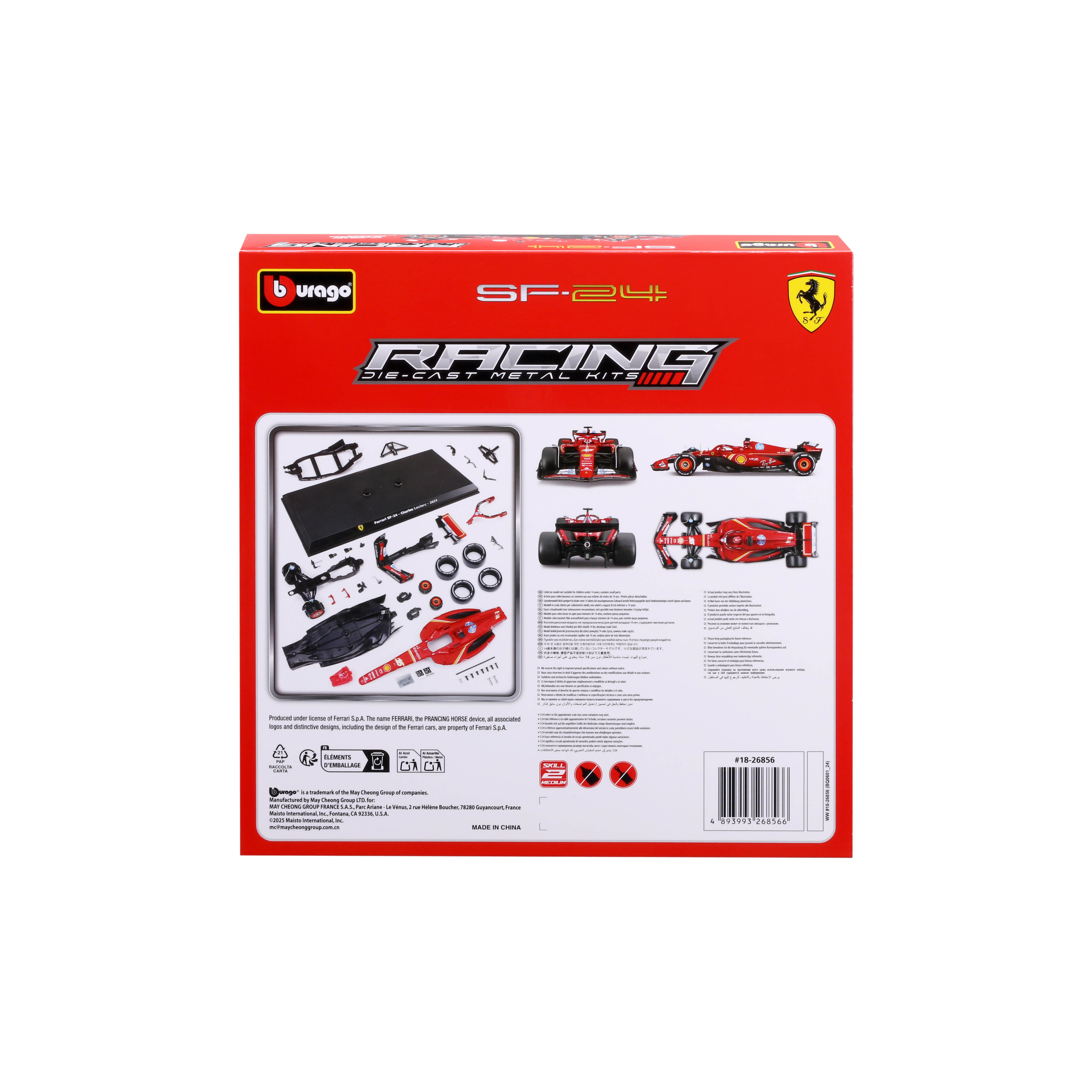 Model Kit Ferrari SF-24 2024 #16 Charles Leclerc F1 1:24 Red