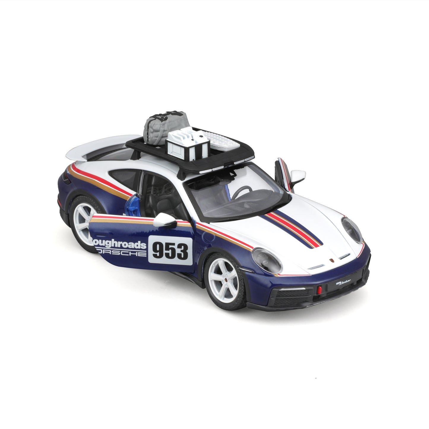 Porsche 911 Dakar 1:24 White Blue Red