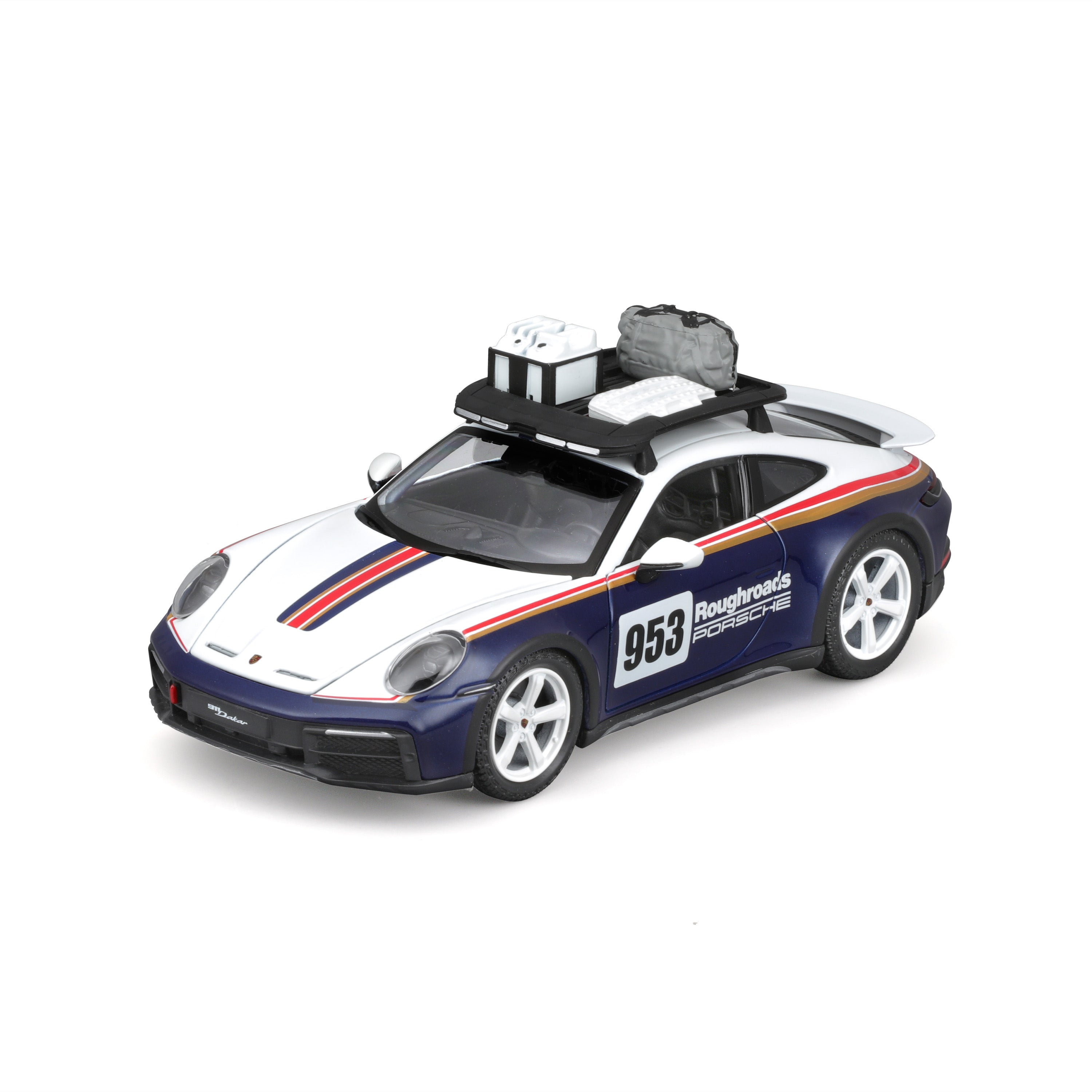 Porsche 911 Dakar White Blue Red Model 1:24 | Burago – Burago