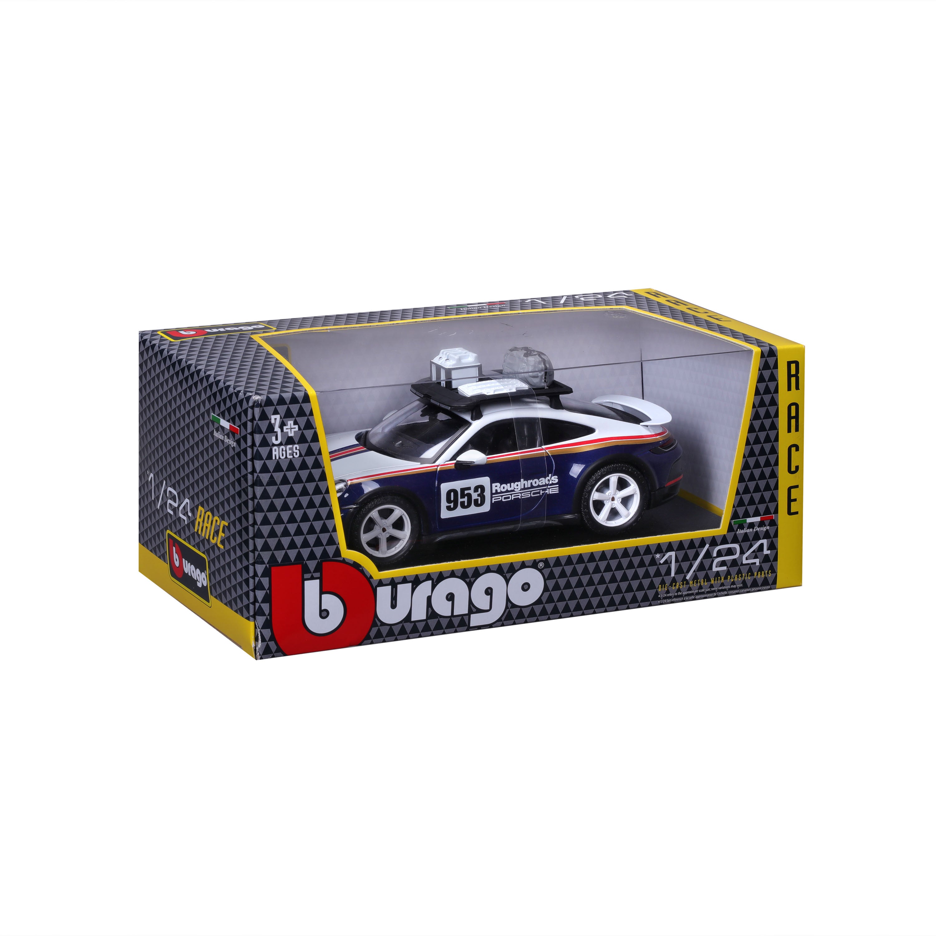 Porsche 911 Dakar White Blue Red Model 1:24 | Burago – Burago