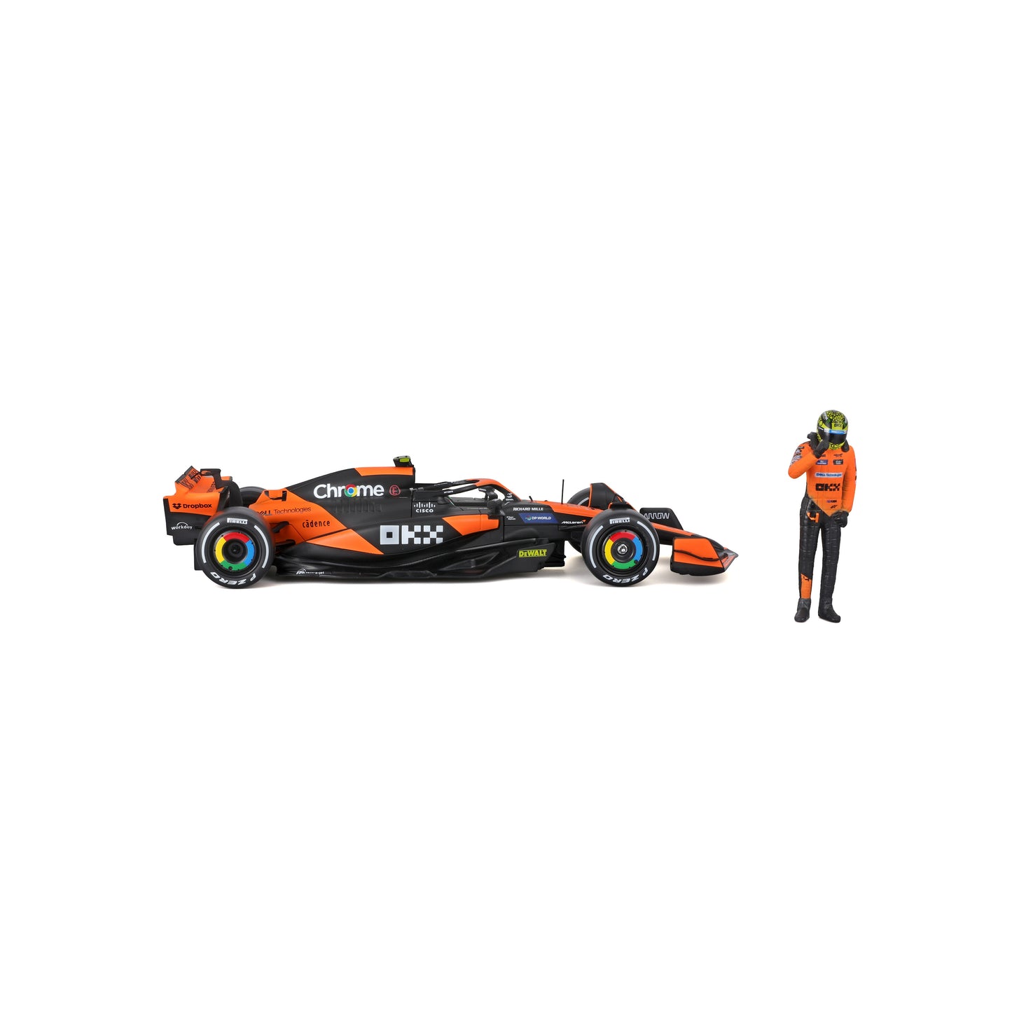McLaren MCL38 Lando Norris #4 F1 2024 – Modellino Diecast Scala 1:24 con Pilota