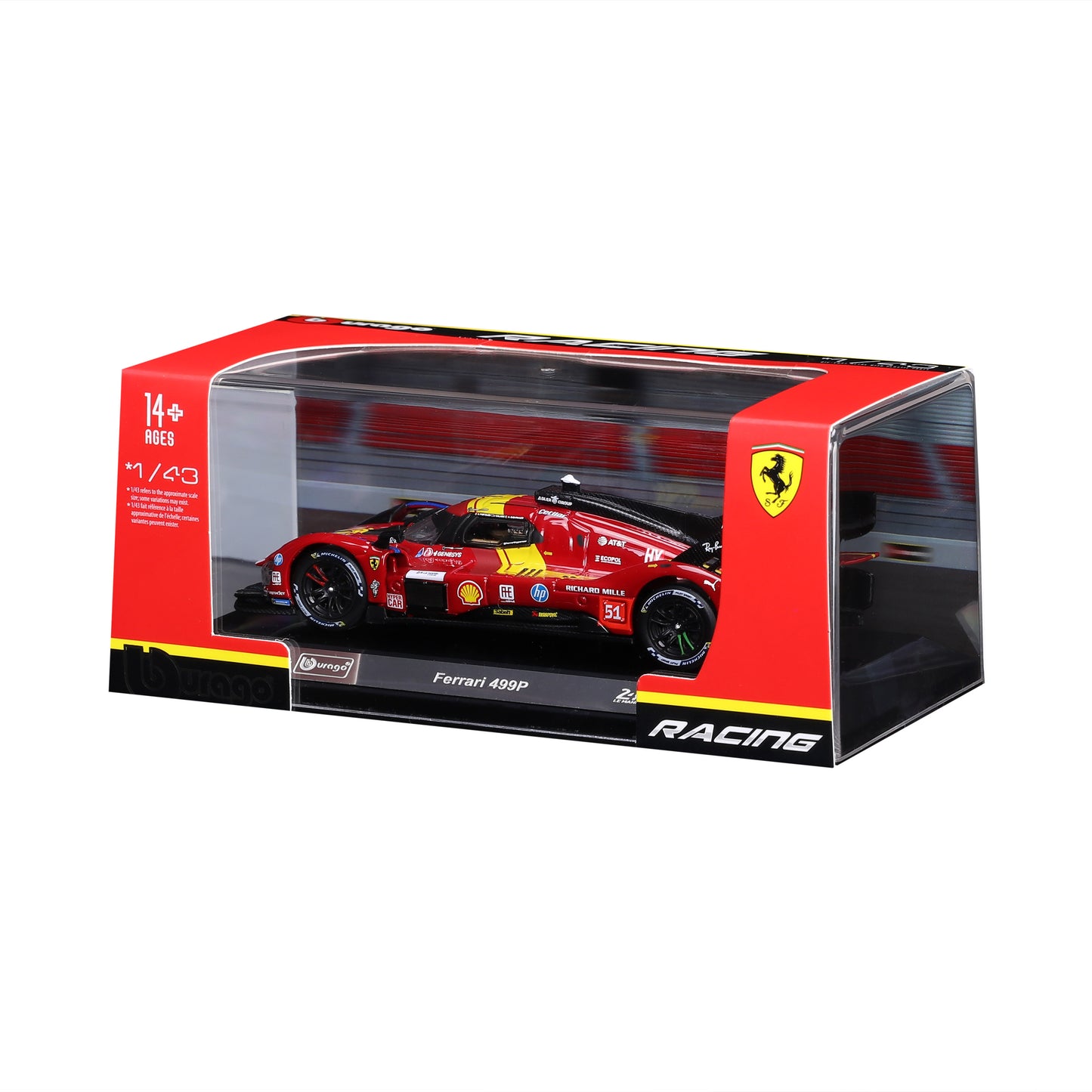 FERRARI 499P 24H LMH Hypercar 2025 No. 51 1:43 with display case