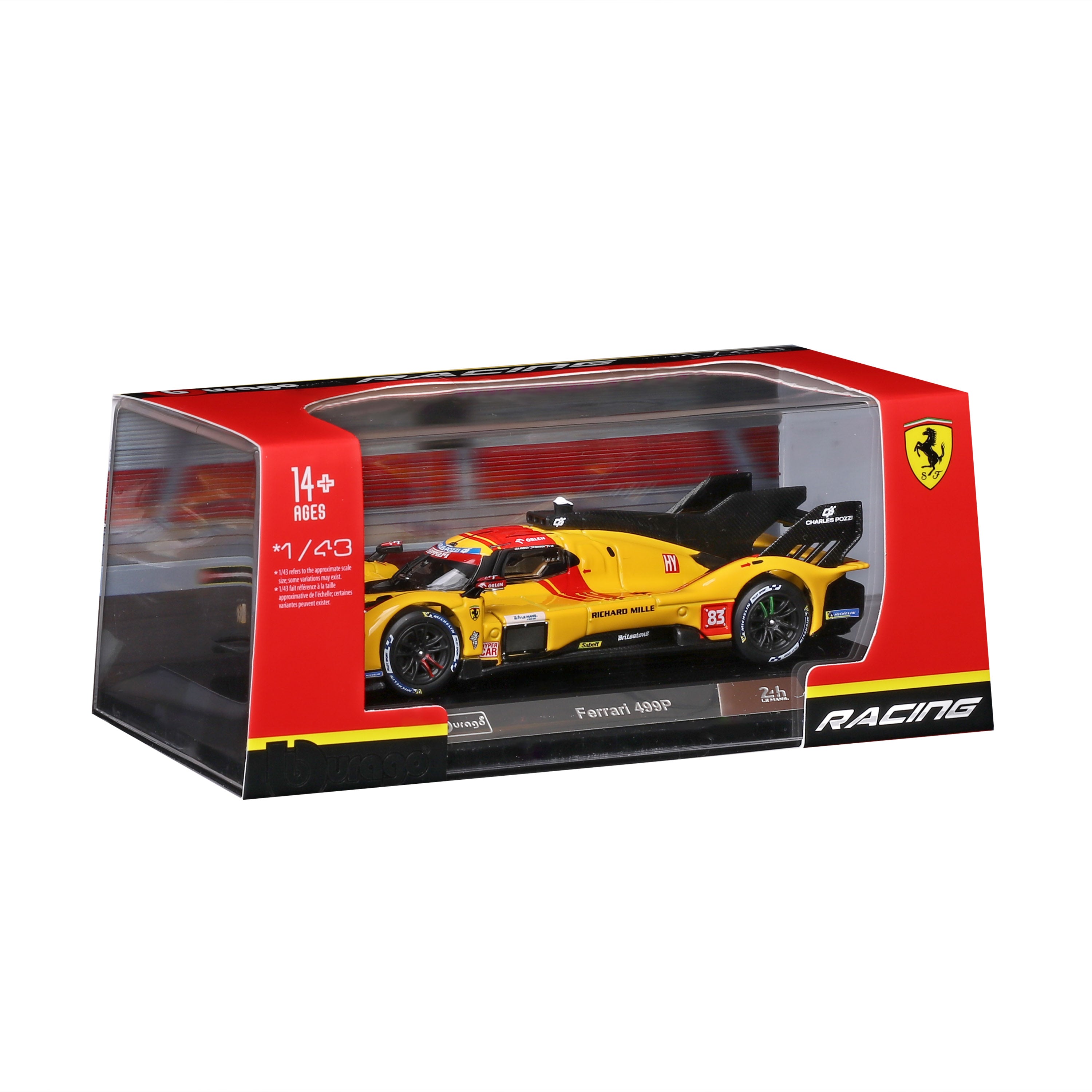 FERRARI 499P 24H LMH Hypercar 2025 #83 1:43 with display case – Burago