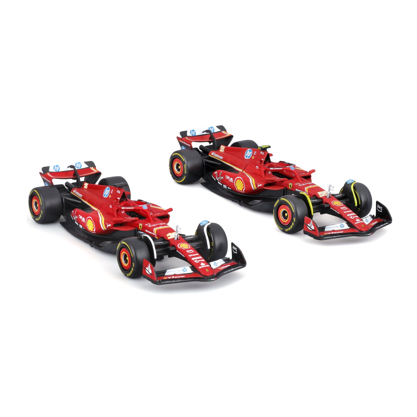 Set 2 Modellini SF-24 #16 Charles Leclerc / #55 Carlos Sainz F1 2024 in Scala 1:43 Livrea Imola