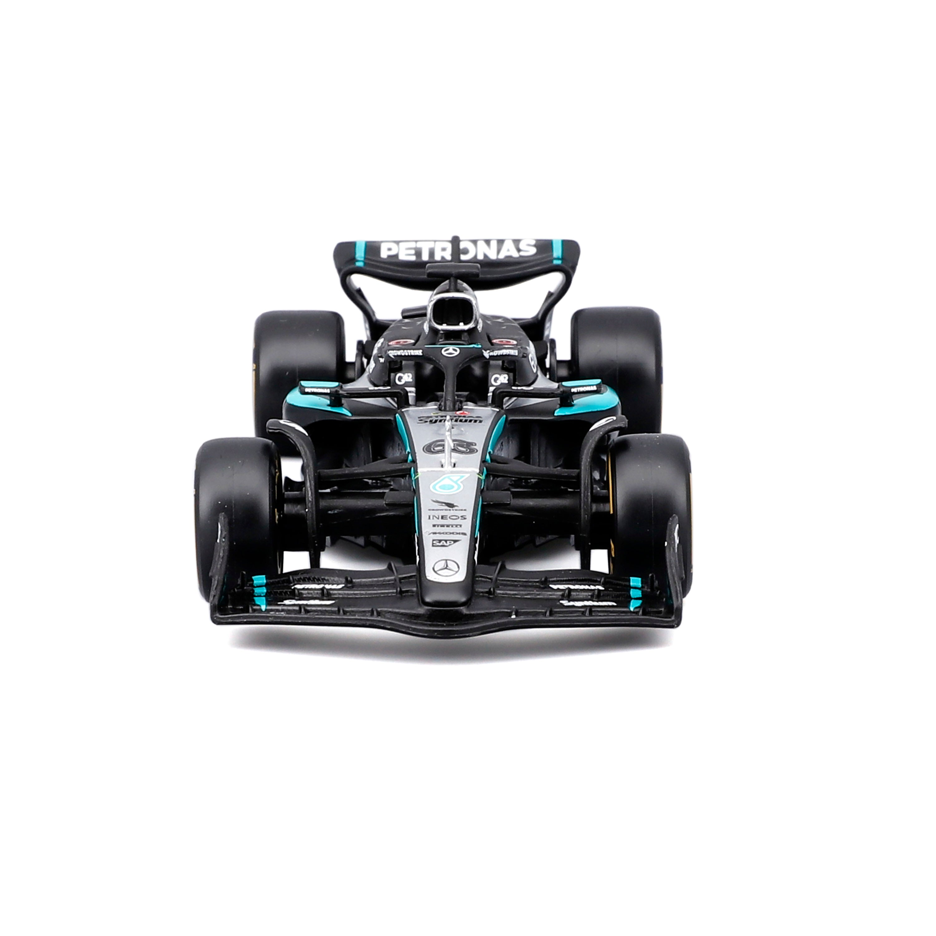 F1 Mercedes-AMG W16 2025 #63 George Russell Silver Turquoise 1:43