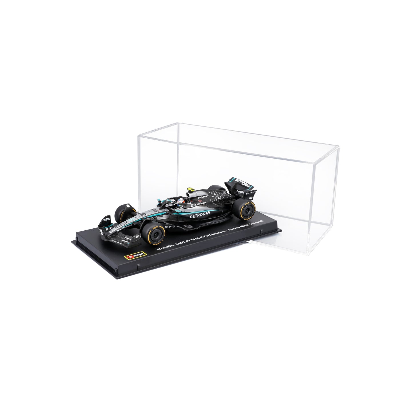 F1 Mercedes-AMG W16 2025 #12 Kimi Antonelli – Scale 1:43 with Base and Display Case