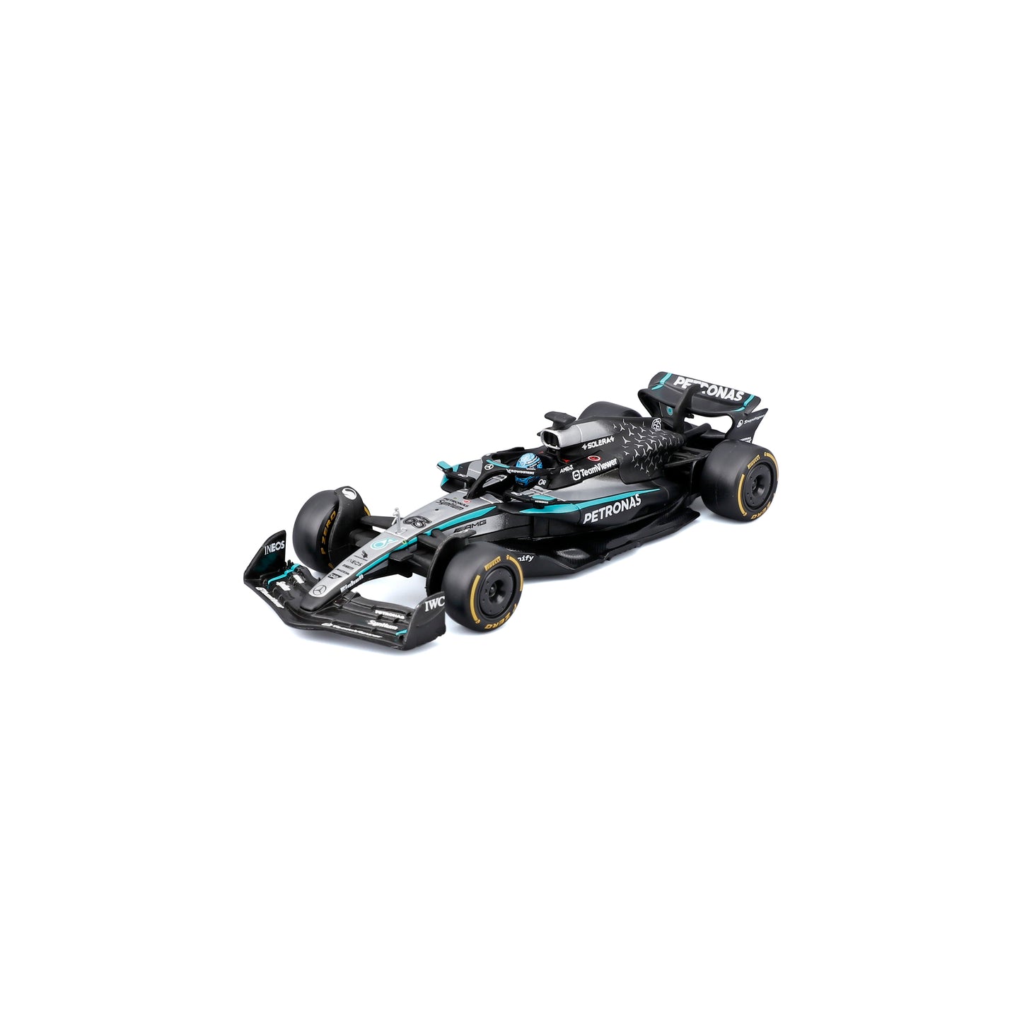 F1 Mercedes-AMG W16 2025 #63 George Russell – Scale 1:43 with Base and Showcase