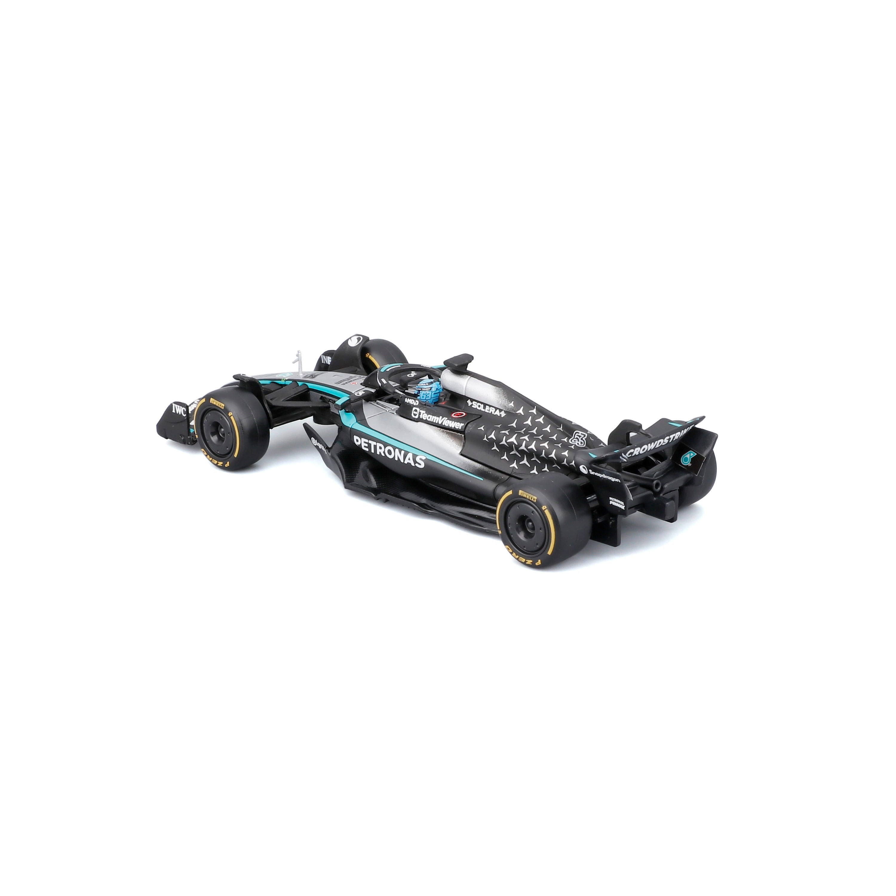 F1 Mercedes-AMG W16 2025 #63 George Russell – Scale 1:43 with Base