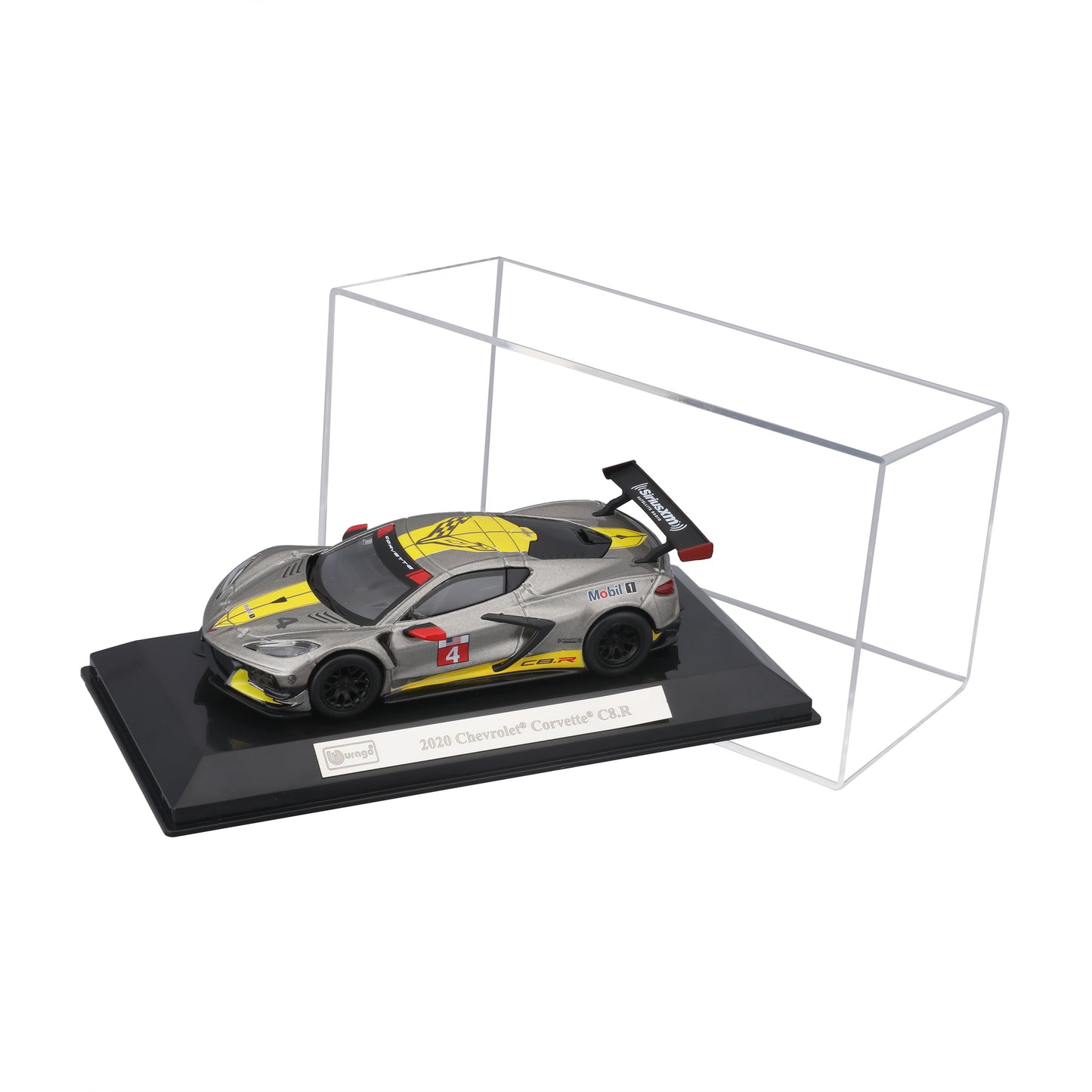2020 Chevrolet Corvette C8.R 1:43 gris métallisé avec vitrine
