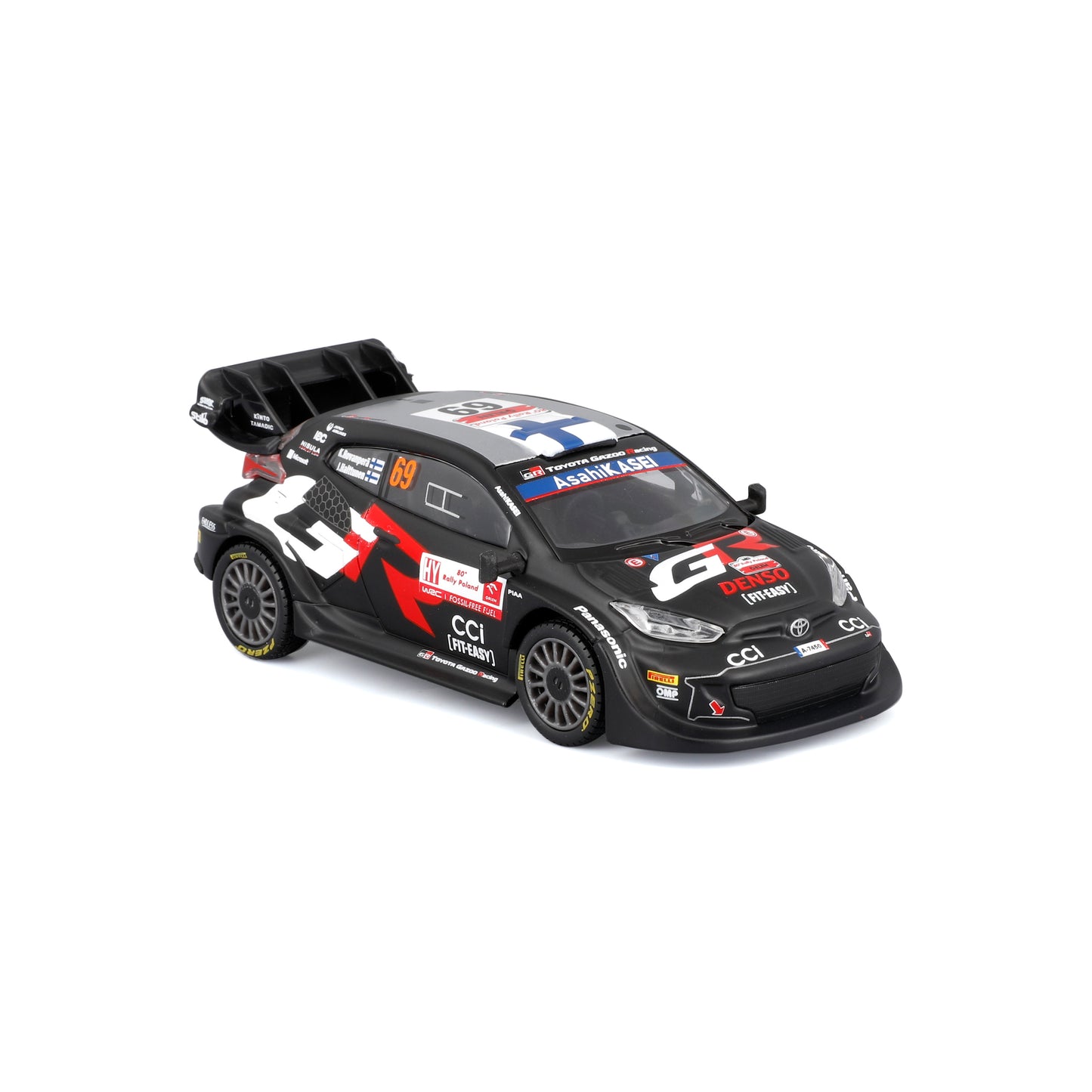 Toyota GR Yaris Rally 1 Hybrid #69 1:43 mit Vitrine