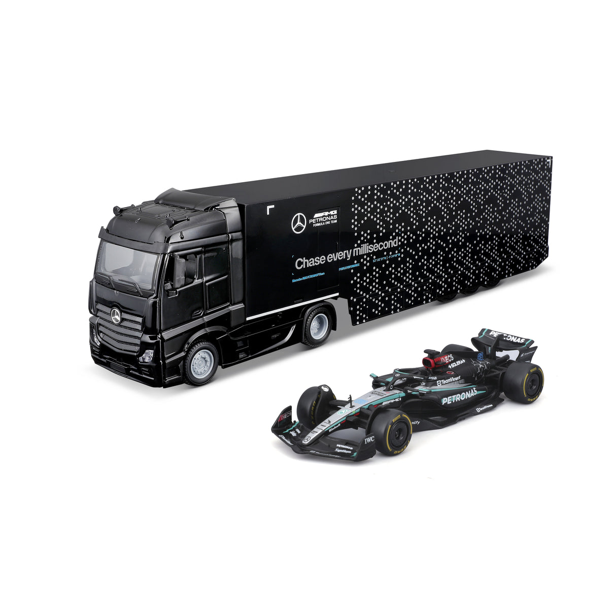 Mercedes-AMG Semi Truck & W15 #63 Russell Silver Turquoise 1:43 ...