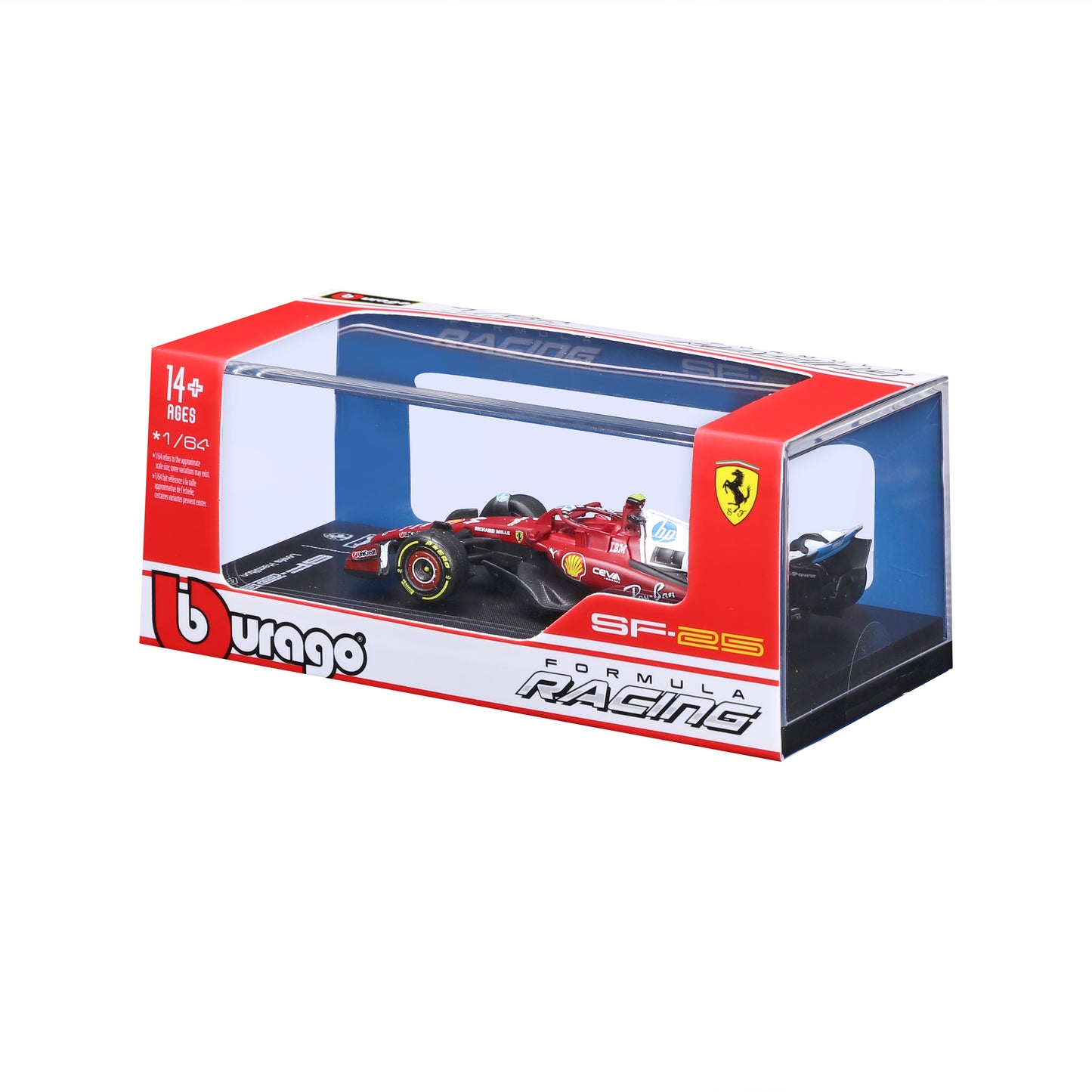 Ferrari SF-25 #44 Lewis Hamilton 1:64 with display case