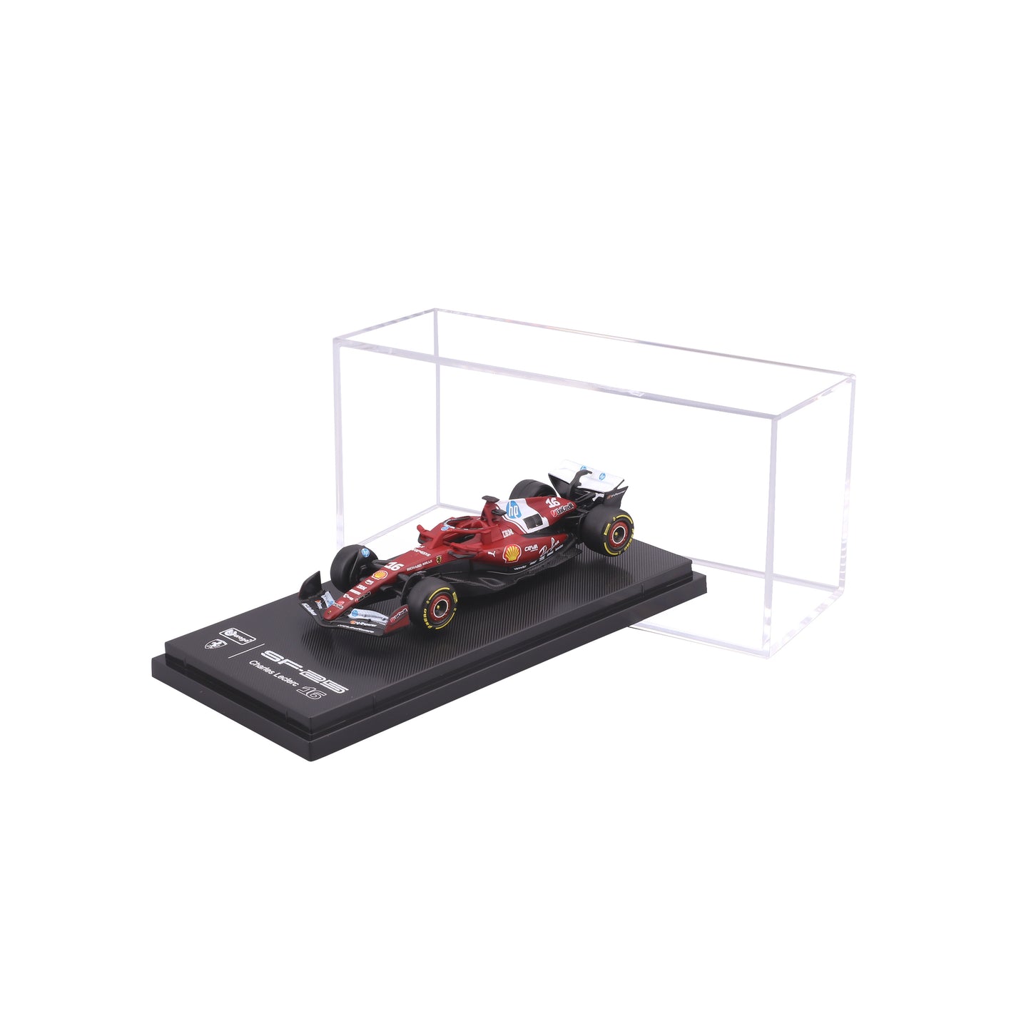 Ferrari SF-25 #16 Charles Leclerc 1:64 with display case