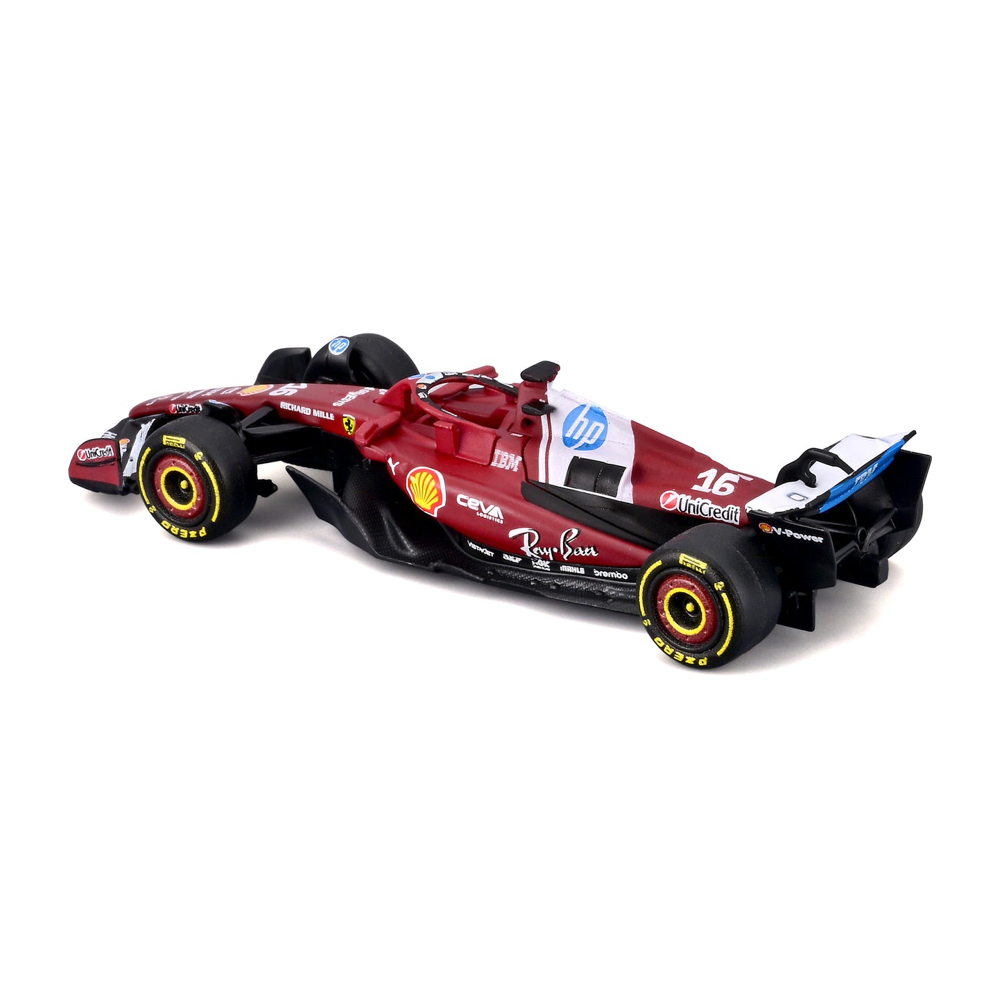 Ferrari SF-25 #16 Charles Leclerc 1:64 with display case