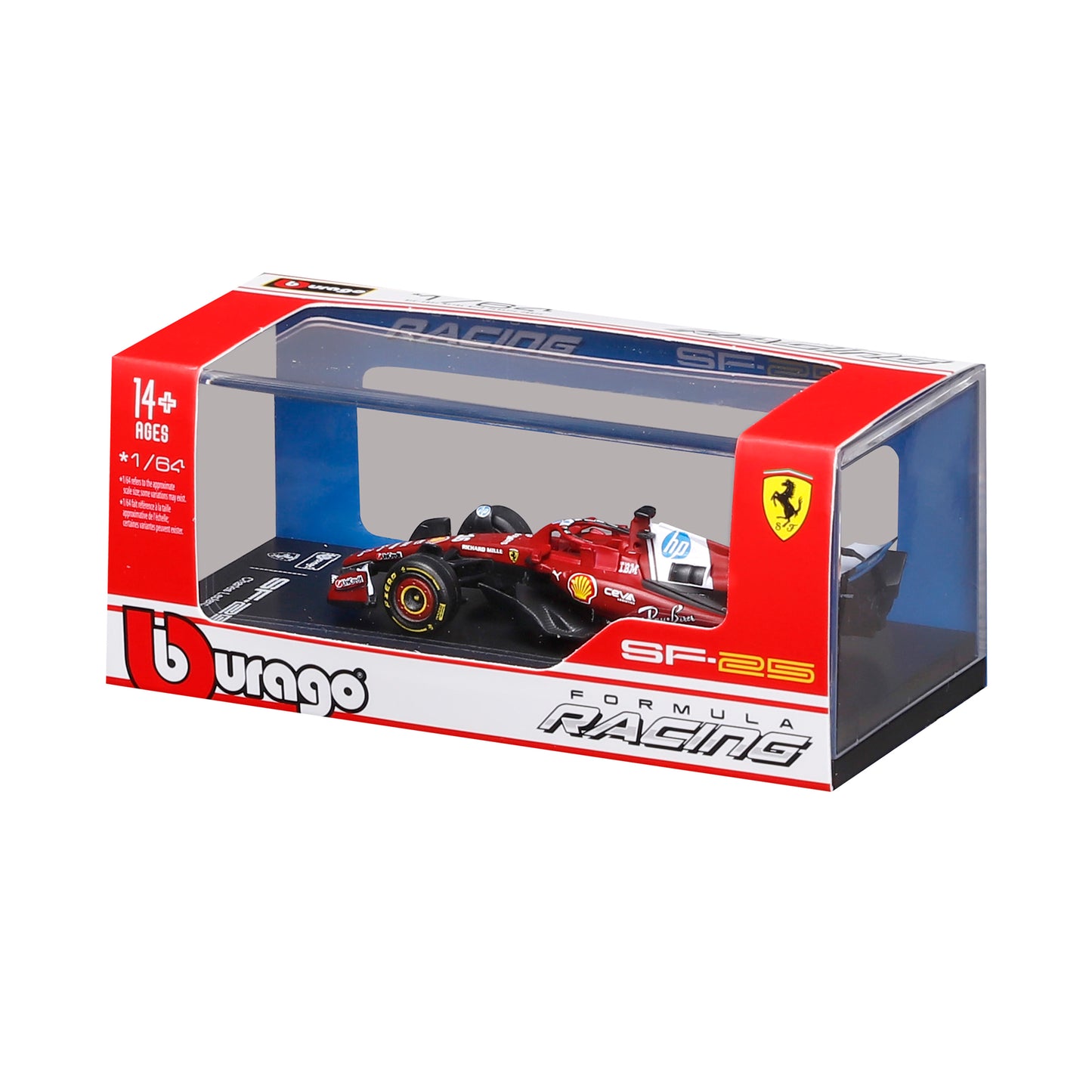 Ferrari SF-25 #16 Charles Leclerc 1:64 with display case