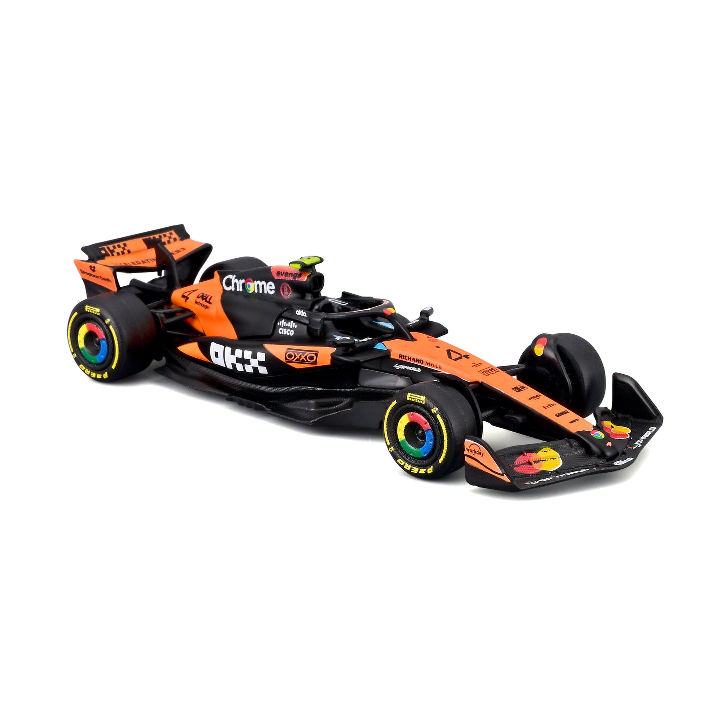 McLaren F1 MCL39 2025 #4 Norris 1:64 with display case