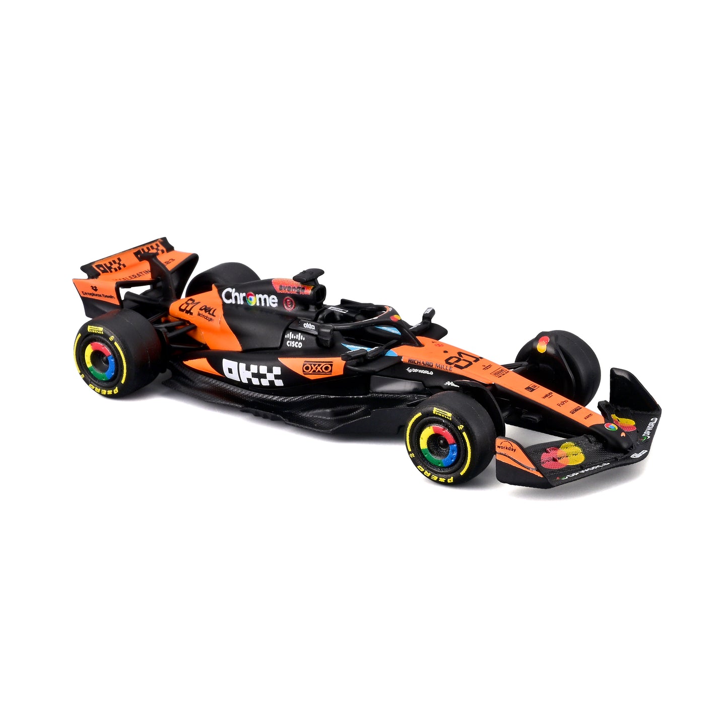 McLaren F1 MCL39 2025 #81 Piastri 1:64 with display case