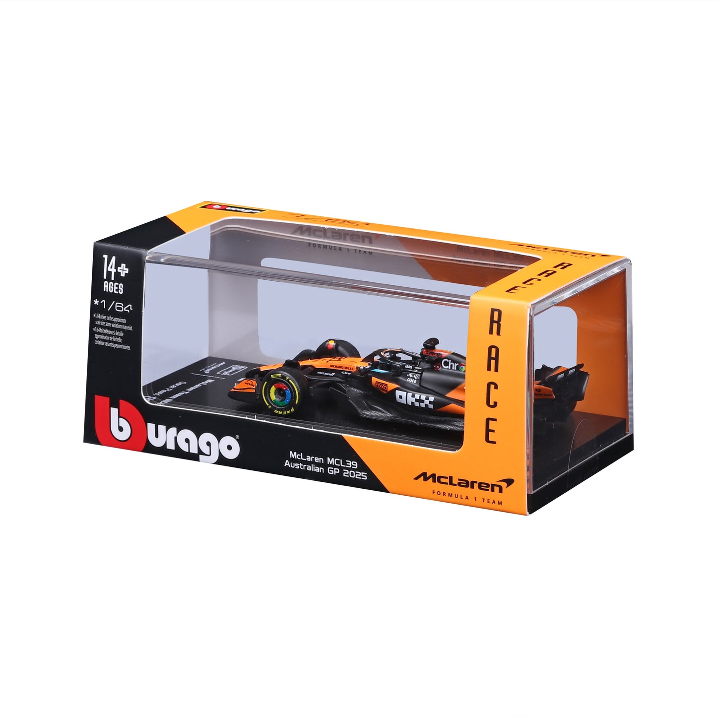 McLaren F1 MCL39 2025 #81 Piastri 1:64 with display case