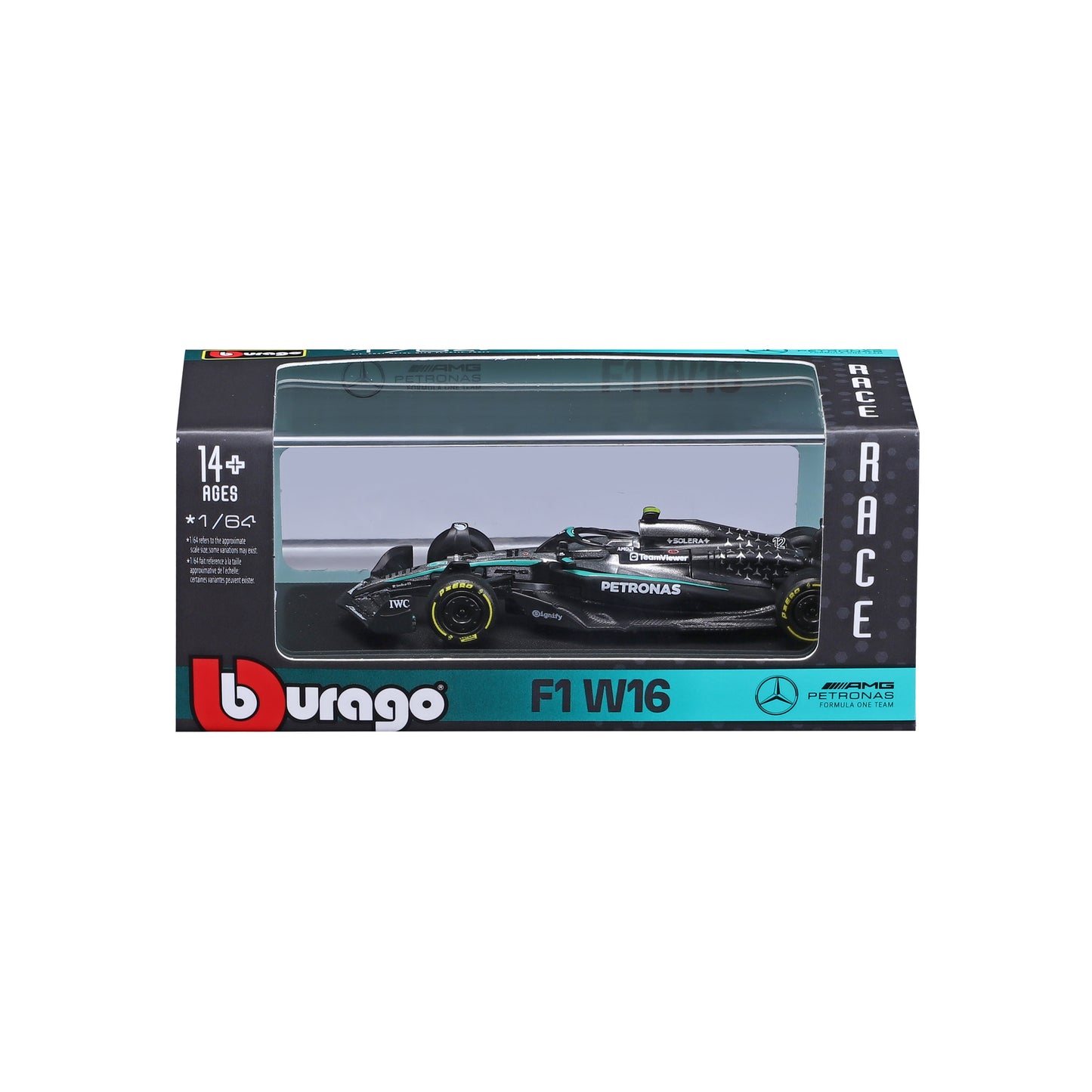 Mercedes-AMG F1 W16 2025 #12 Antonelli 1:64 with display case