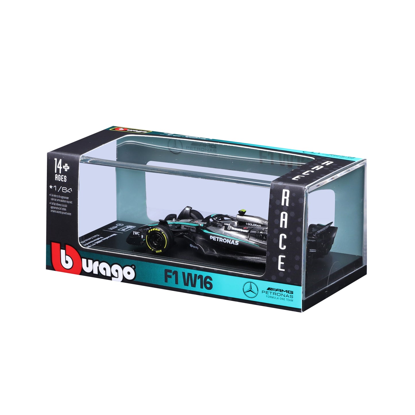 Mercedes-AMG F1 W16 2025 #12 Antonelli 1:64 with display case