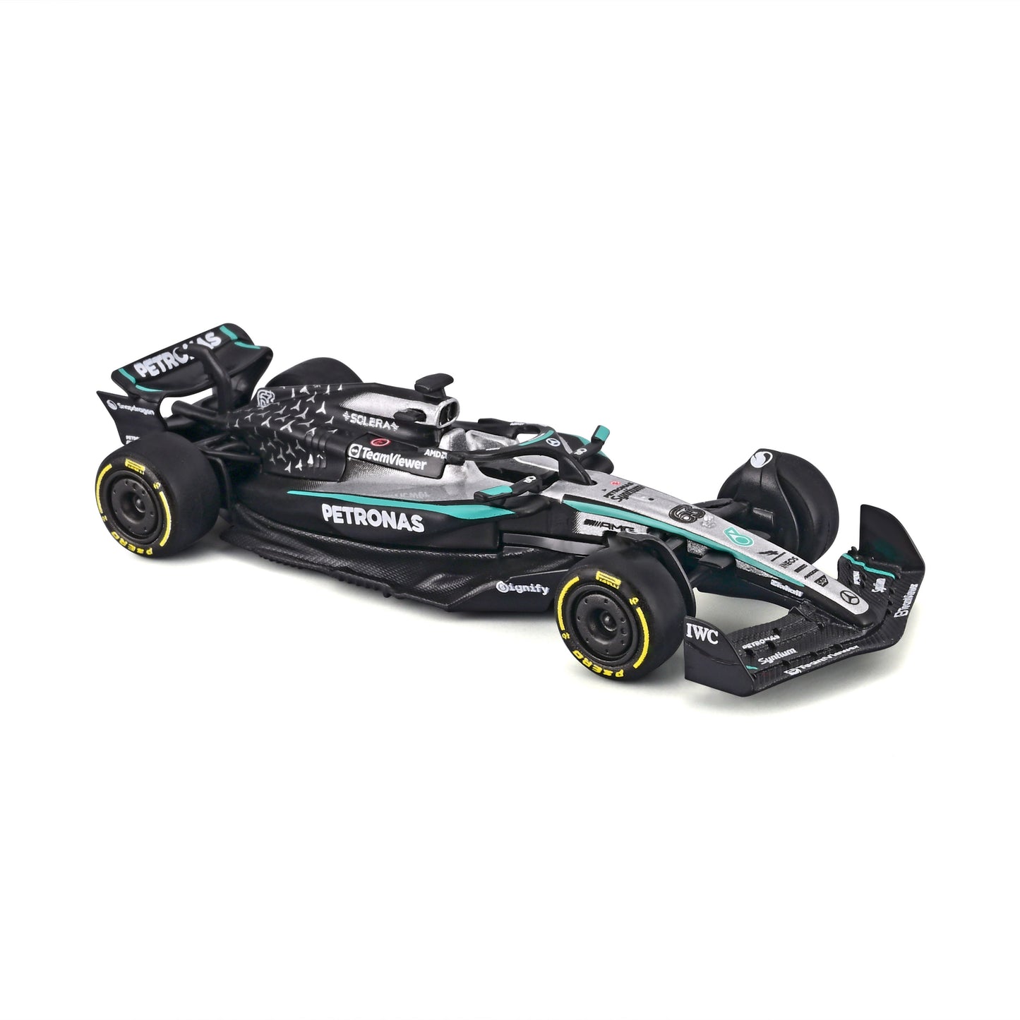 Mercedes-AMG F1 W16 2025 #63 Russell 1:64 with display case