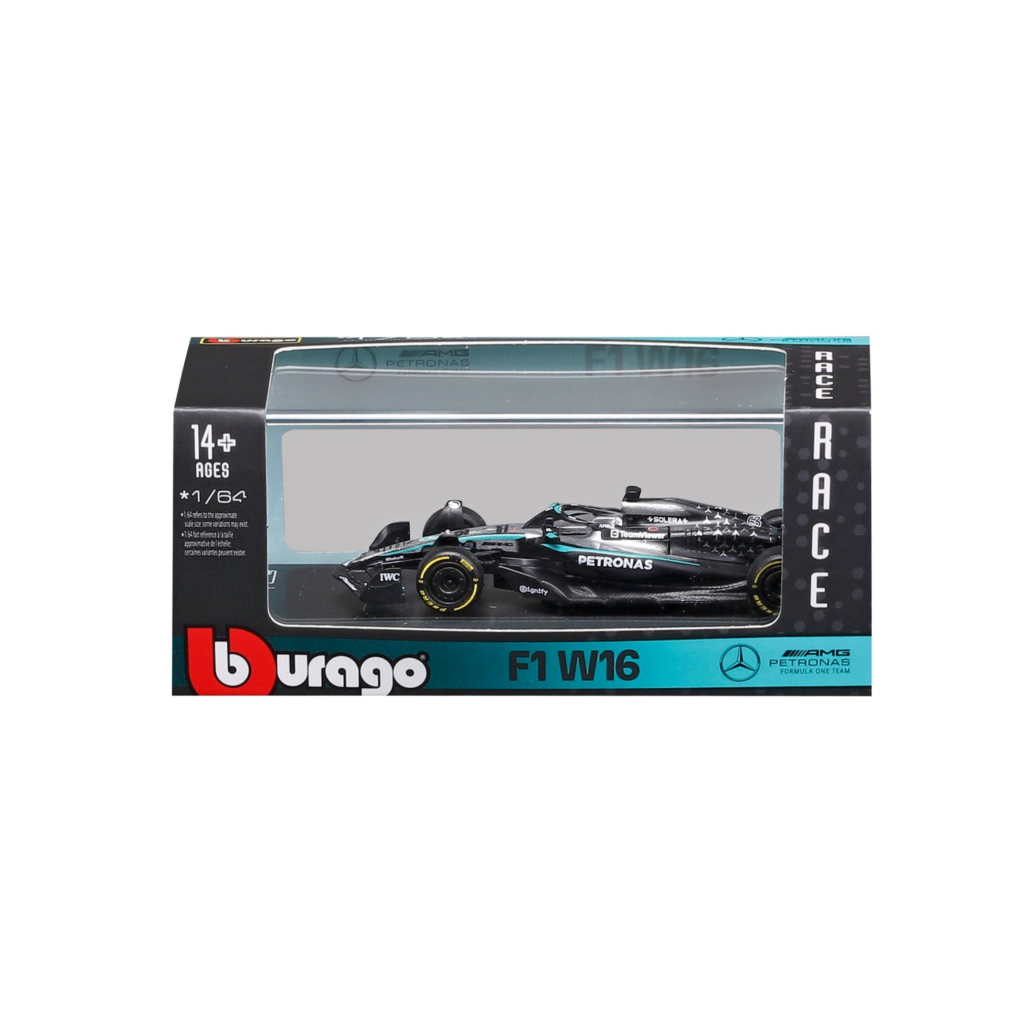Mercedes-AMG F1 W16 2025 #63 Russell 1:64 with display case