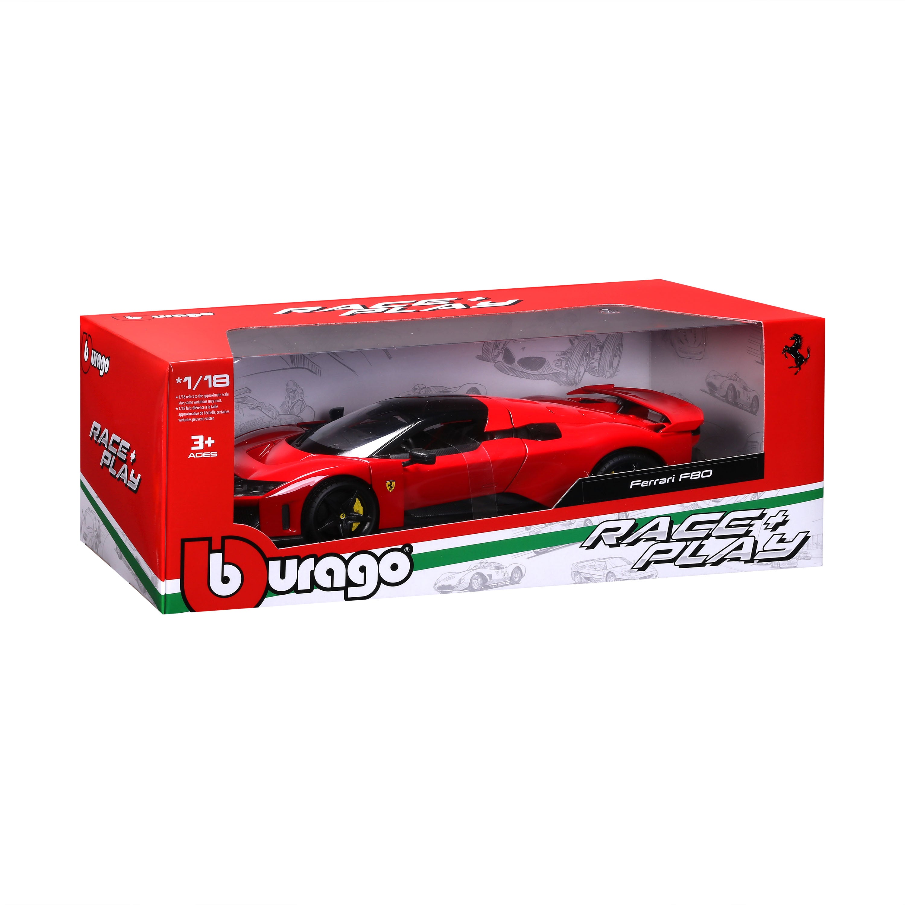 フェラーリF80 1/18 ミニカー　Ferrari Bburago ブラーゴ Ferrari F80 Red 1:18 Die-cast Model | Bburago – Burago