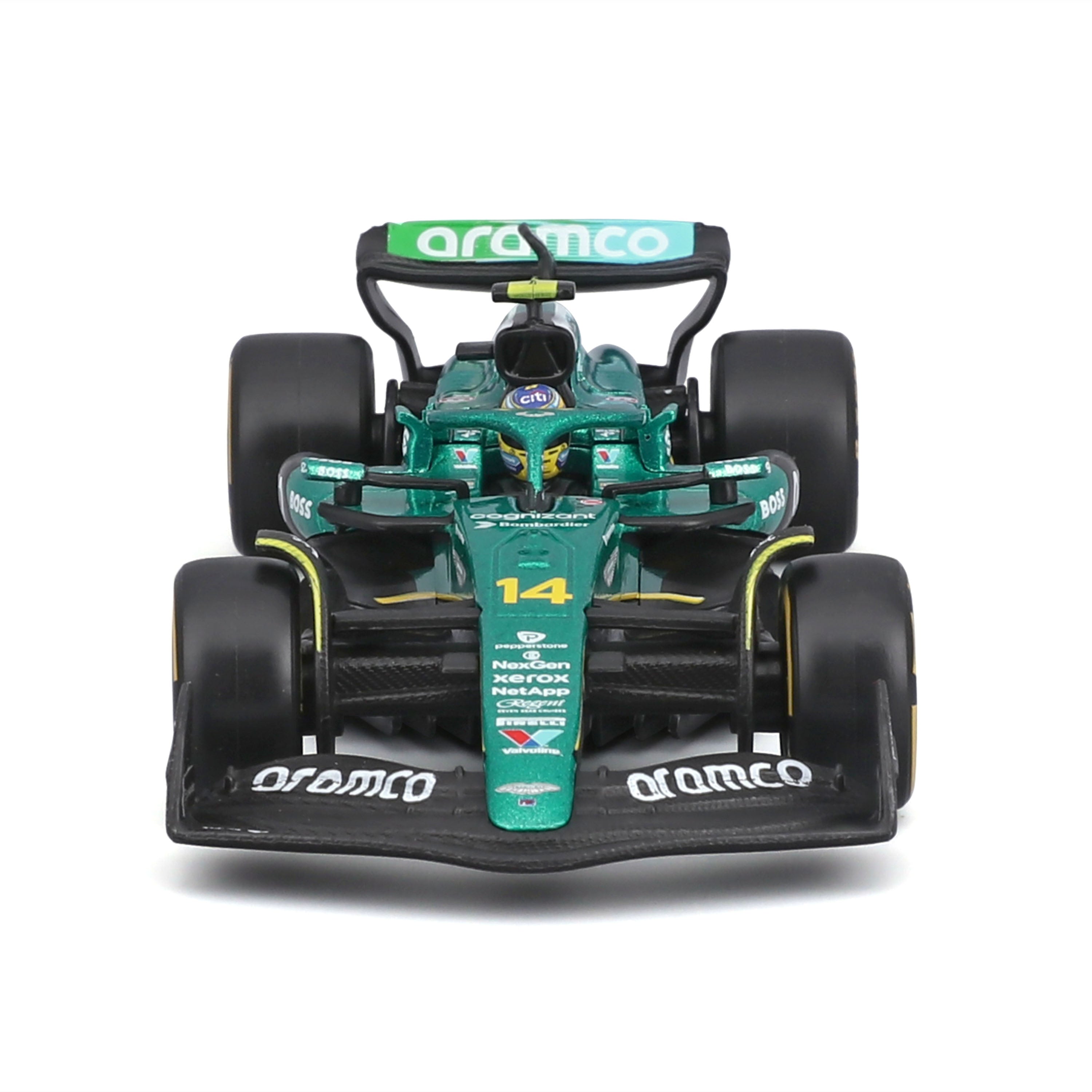 Aston Martin AMR25 2025 #14 Alonso 1:43 with helmet and display