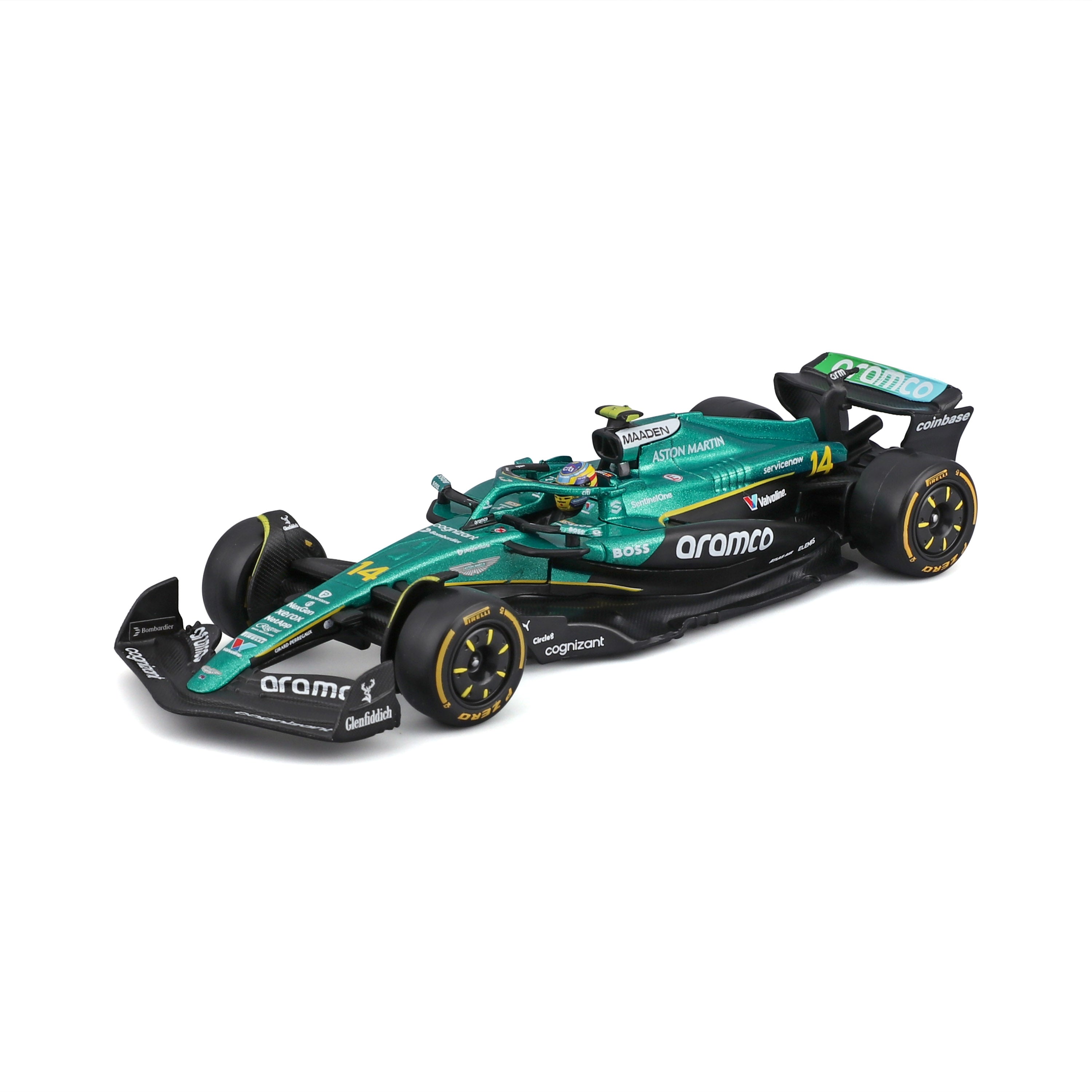 Aston Martin AMR25 2025 #14 Alonso 1:43 with helmet and display