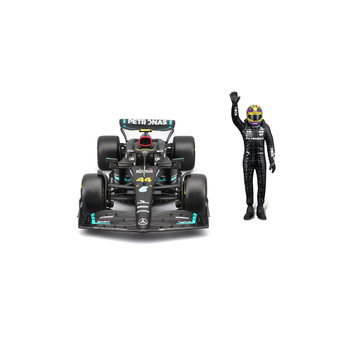 Mercedes W14 E Performance #44 Lewis Hamilton F1 2023 – Modellino Diecast Scala 1:24 con Pilota