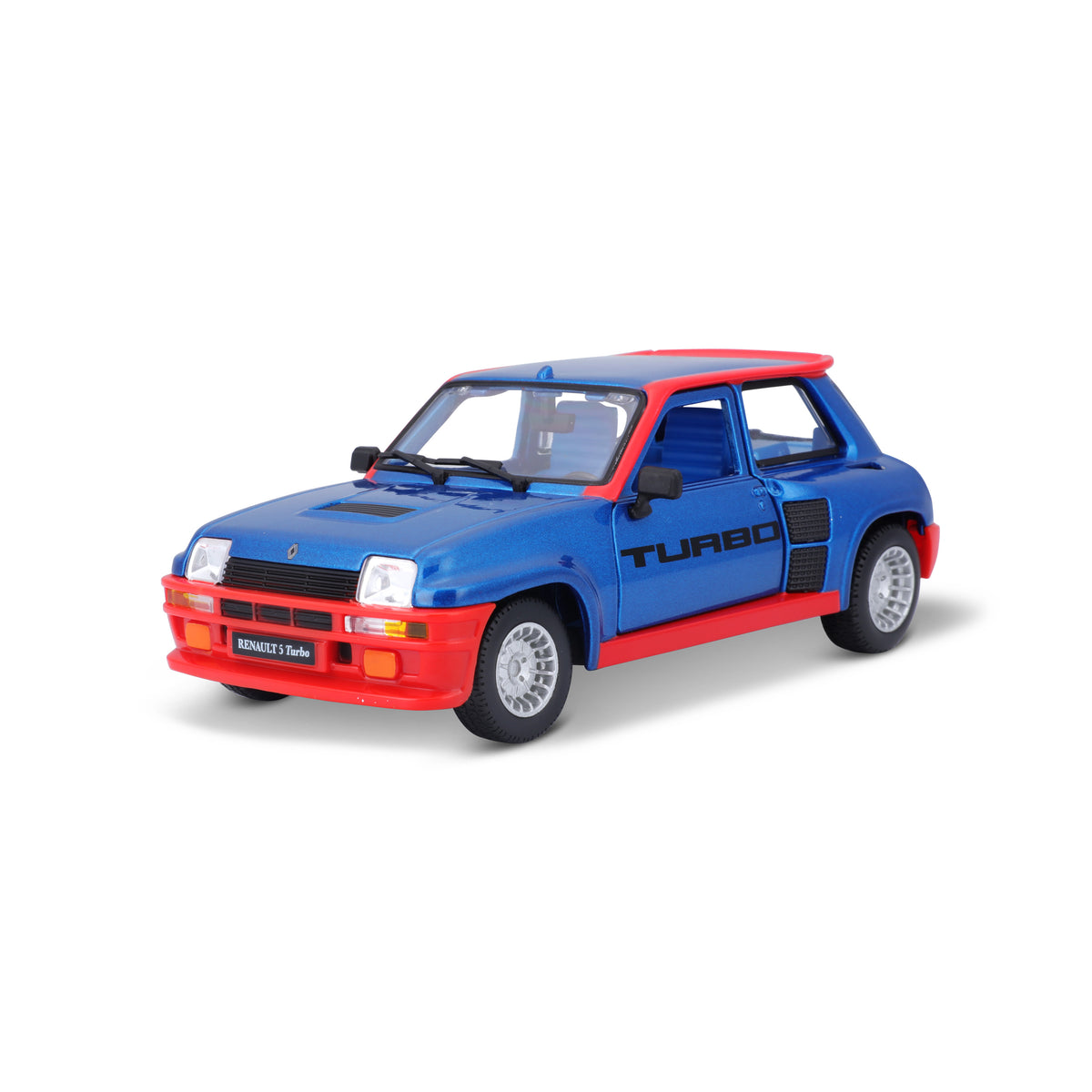 Renault 5 Turbo 1:24 Blue and Red - Iconic Detail | Burago – Burago