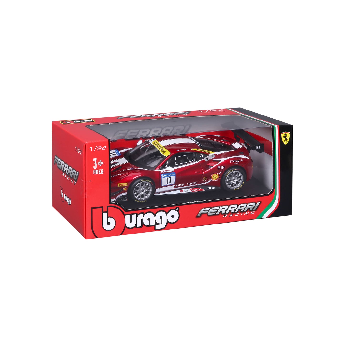 Ferrari 488 Challenge (Formula Racing 2017) Red 1:24