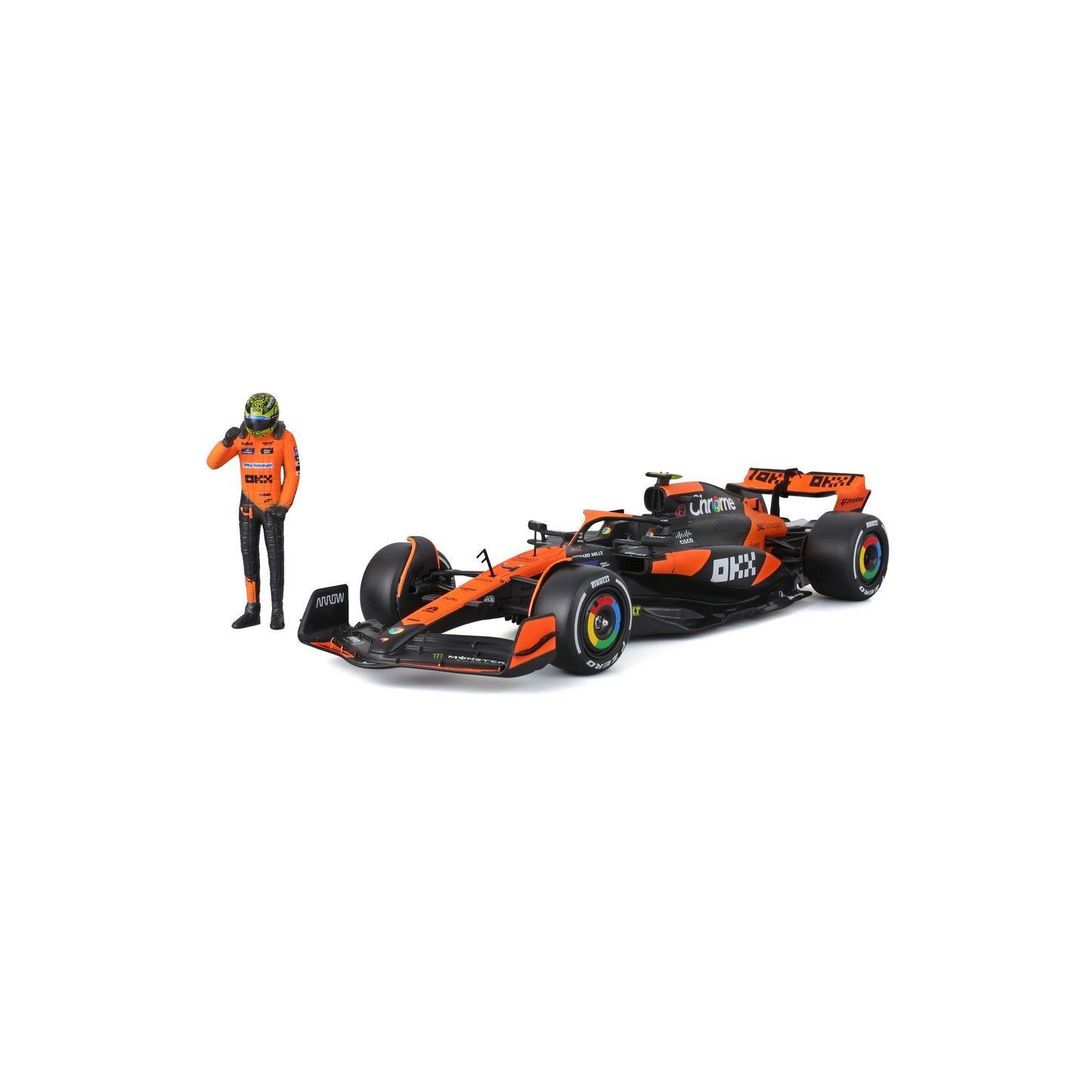 McLaren MCL38 Lando Norris #4 F1 2024 – Modellino Diecast Scala 1:24 con Pilota