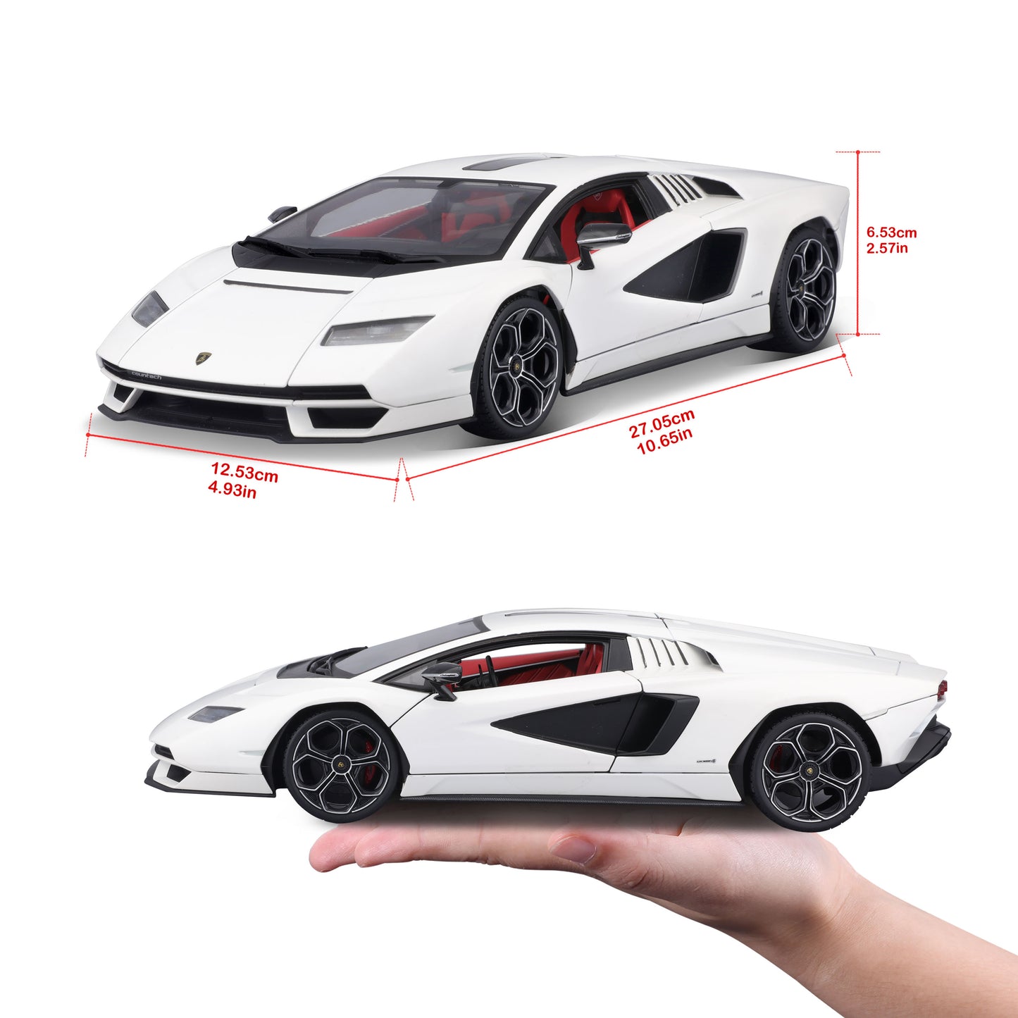 Lamborghini Countach LPI 800-4 White – 1:18 Diecast Model