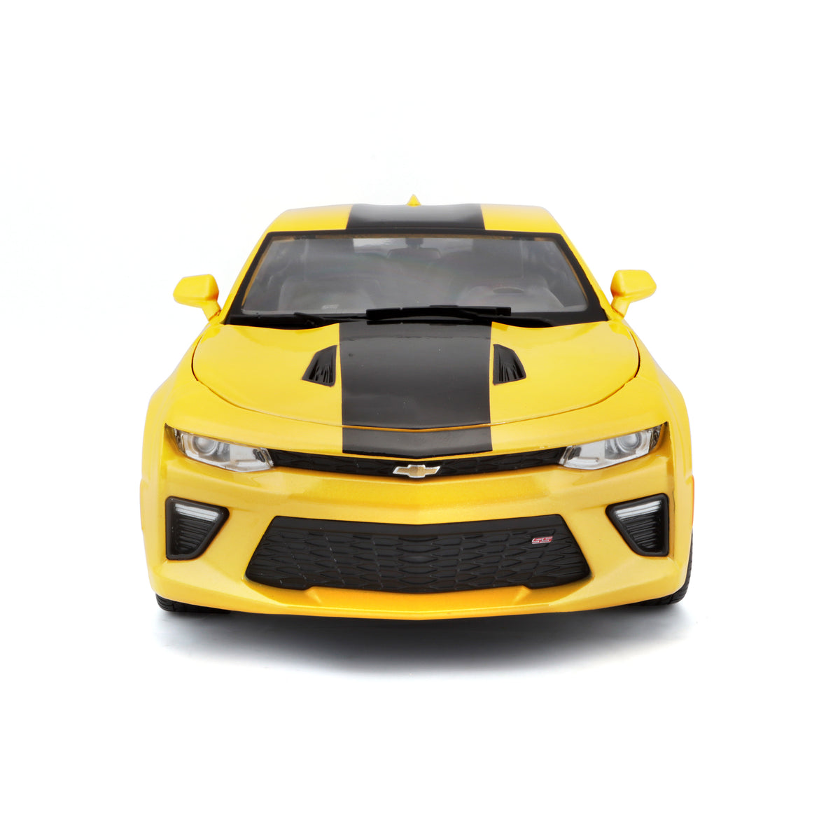 Chevrolet Camaro 2016 Yellow with Black Stripes 1:18