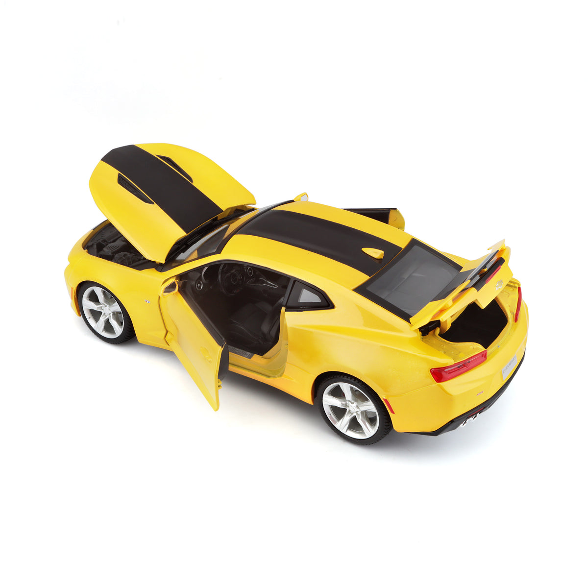 Chevrolet Camaro 2016 Yellow with Black Stripes 1:18