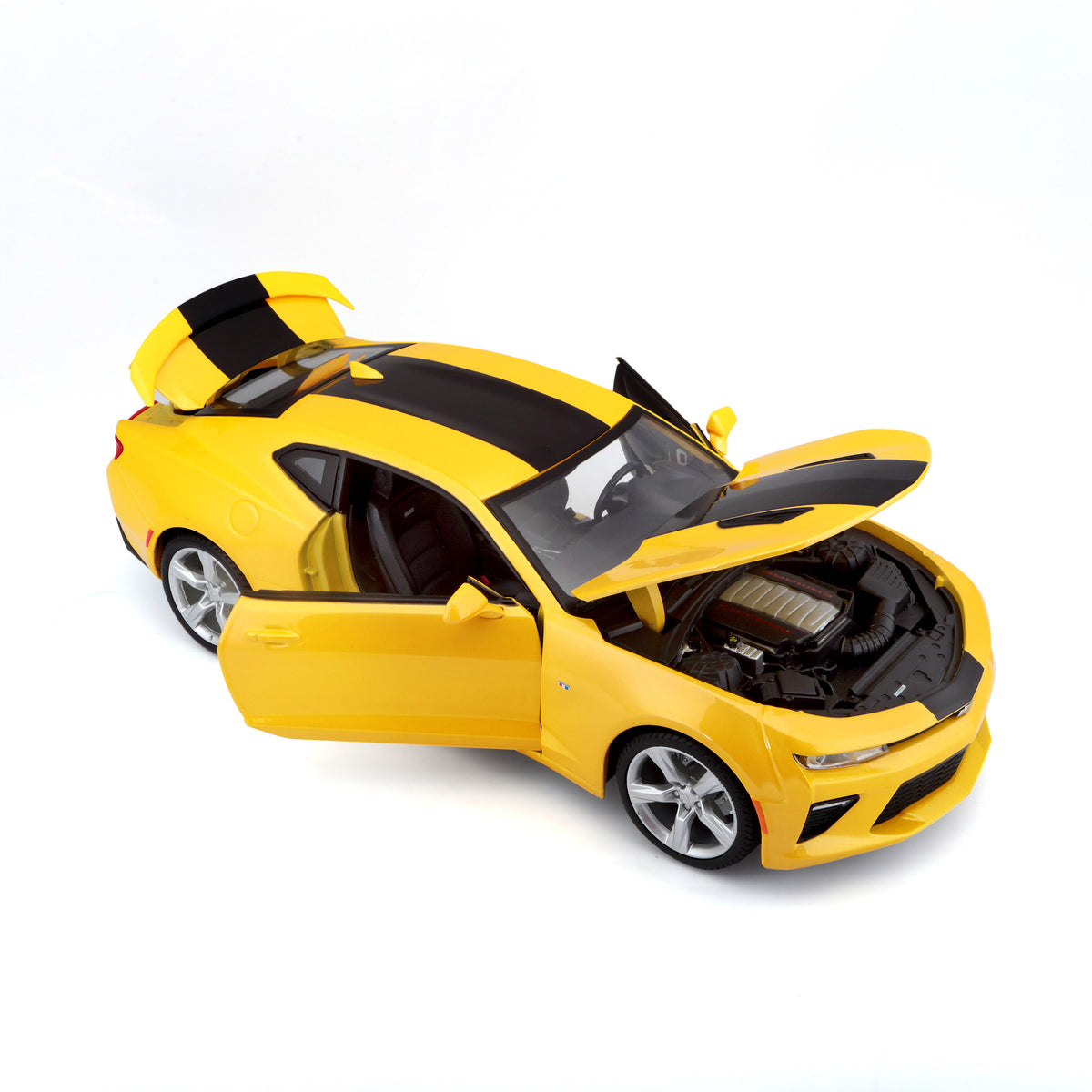Chevrolet Camaro 2016 Yellow with Black Stripes 1:18