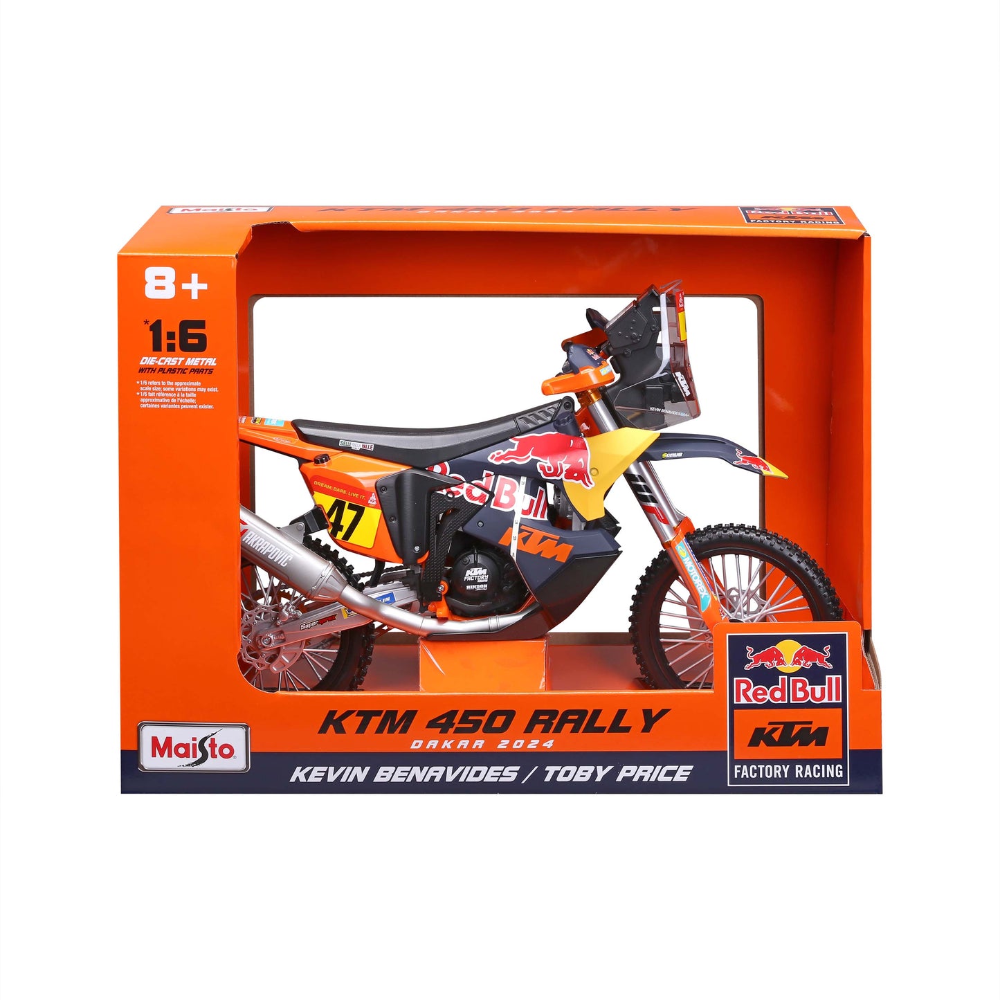 Red Bull Ktm 450 Rally Dakar 2024 1:6