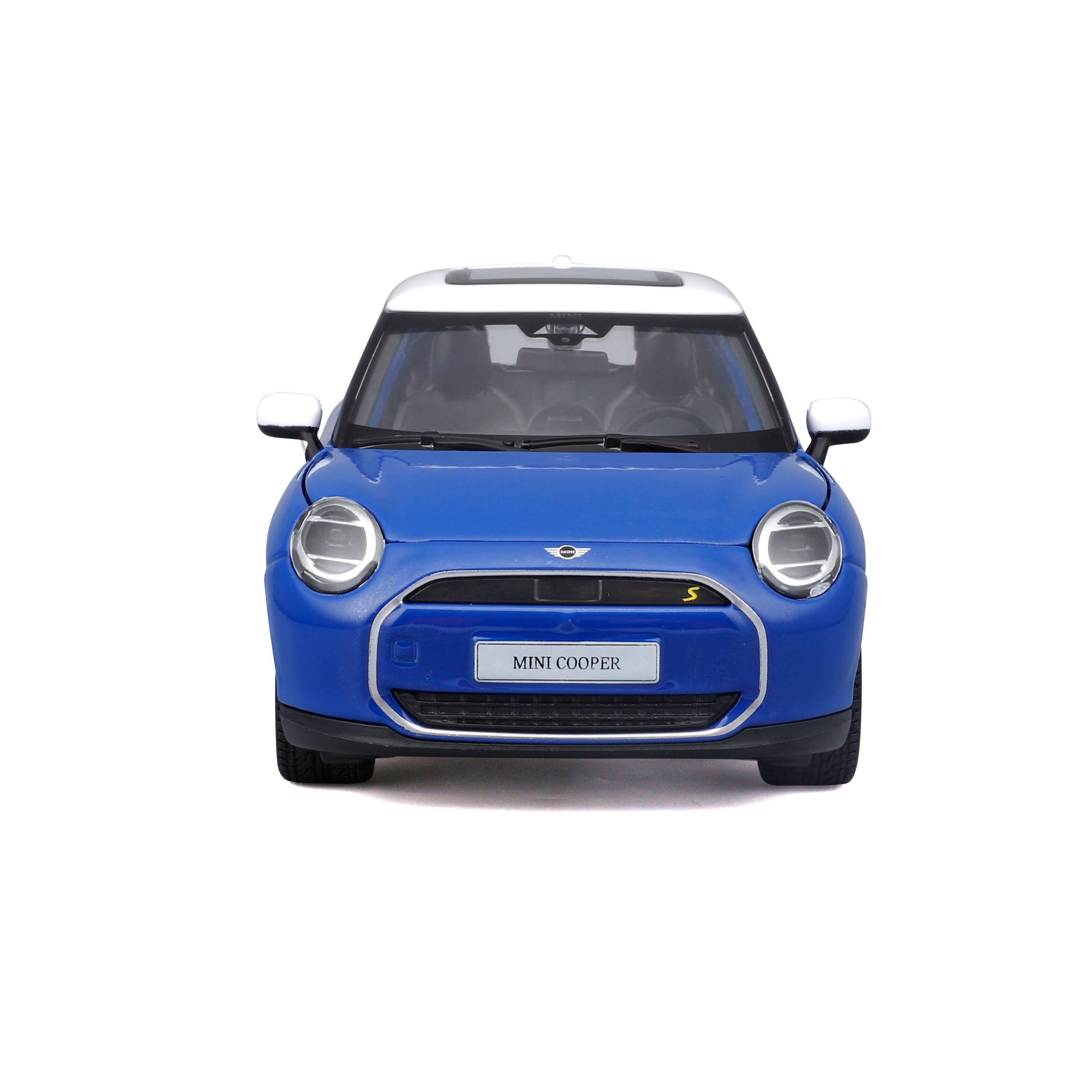 MINI Cooper SE (J01) 2024 blue 1:24 with opening doors and hood