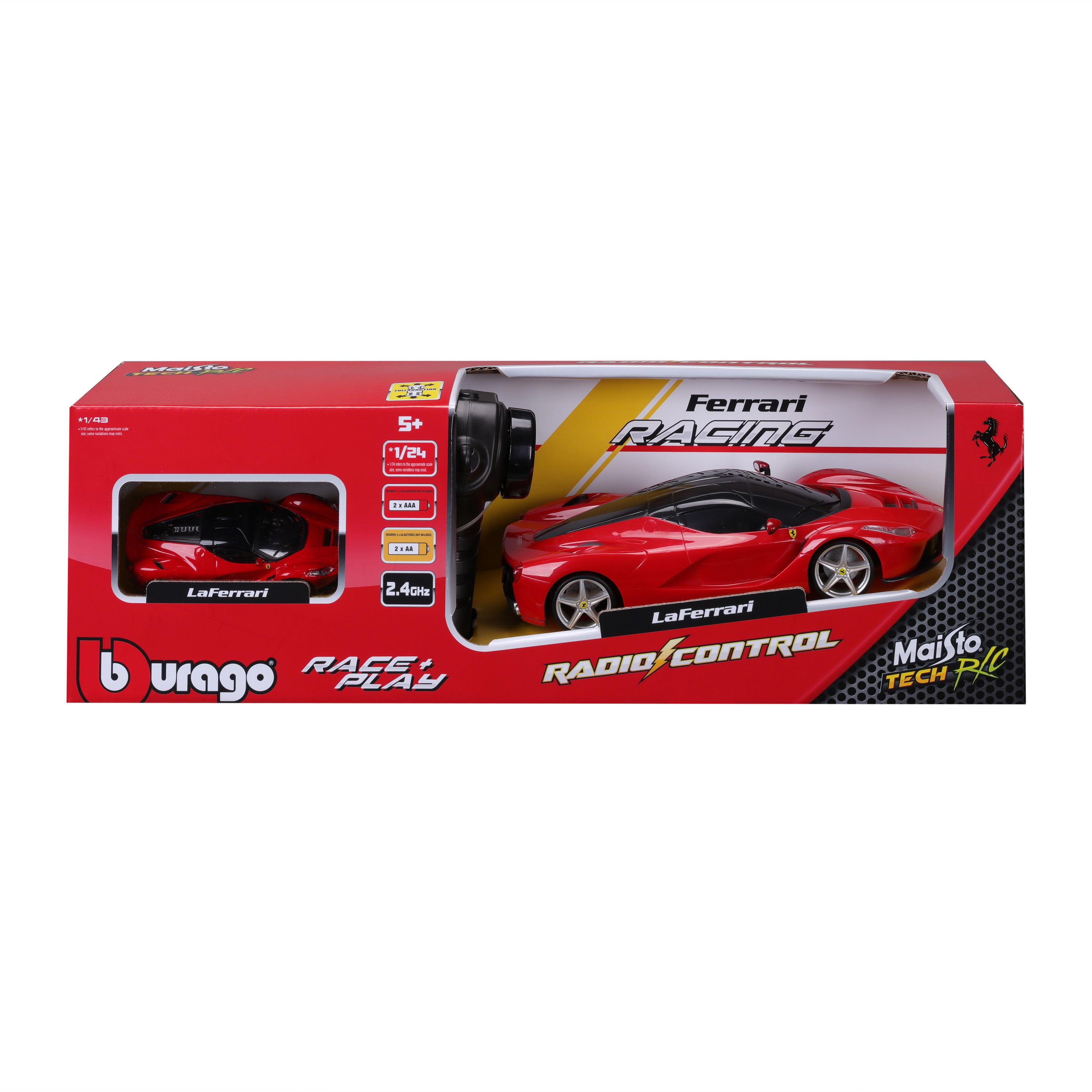 Co-Pack: LaFerrari RC Vehicle 1:24 Red + Diecast 1:43 | Burago